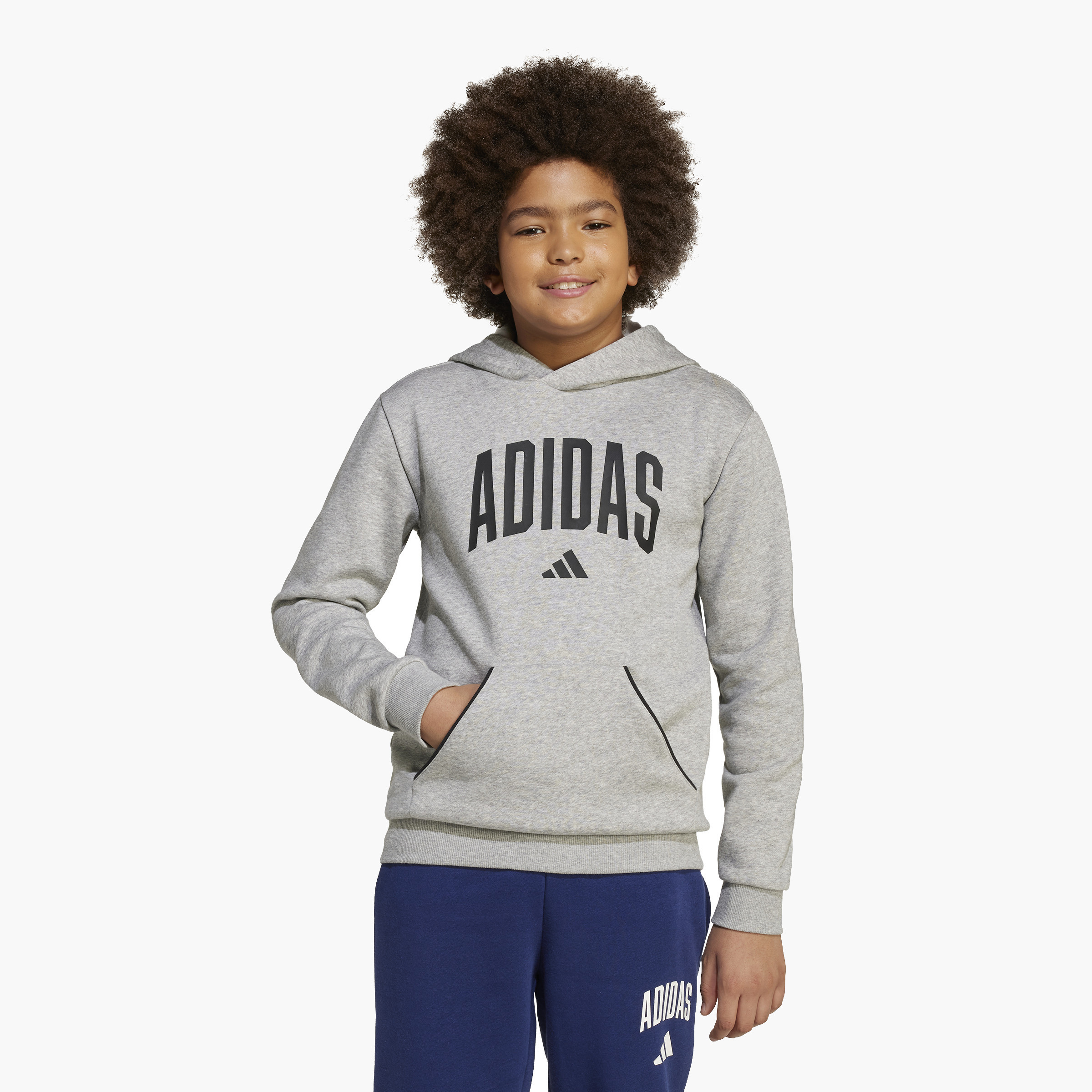 سويت شيرت بقبعة وطبعات شعار وأكمام طويلة للأولاد من أديداس-boys-clothing-sweatshirts-image-1