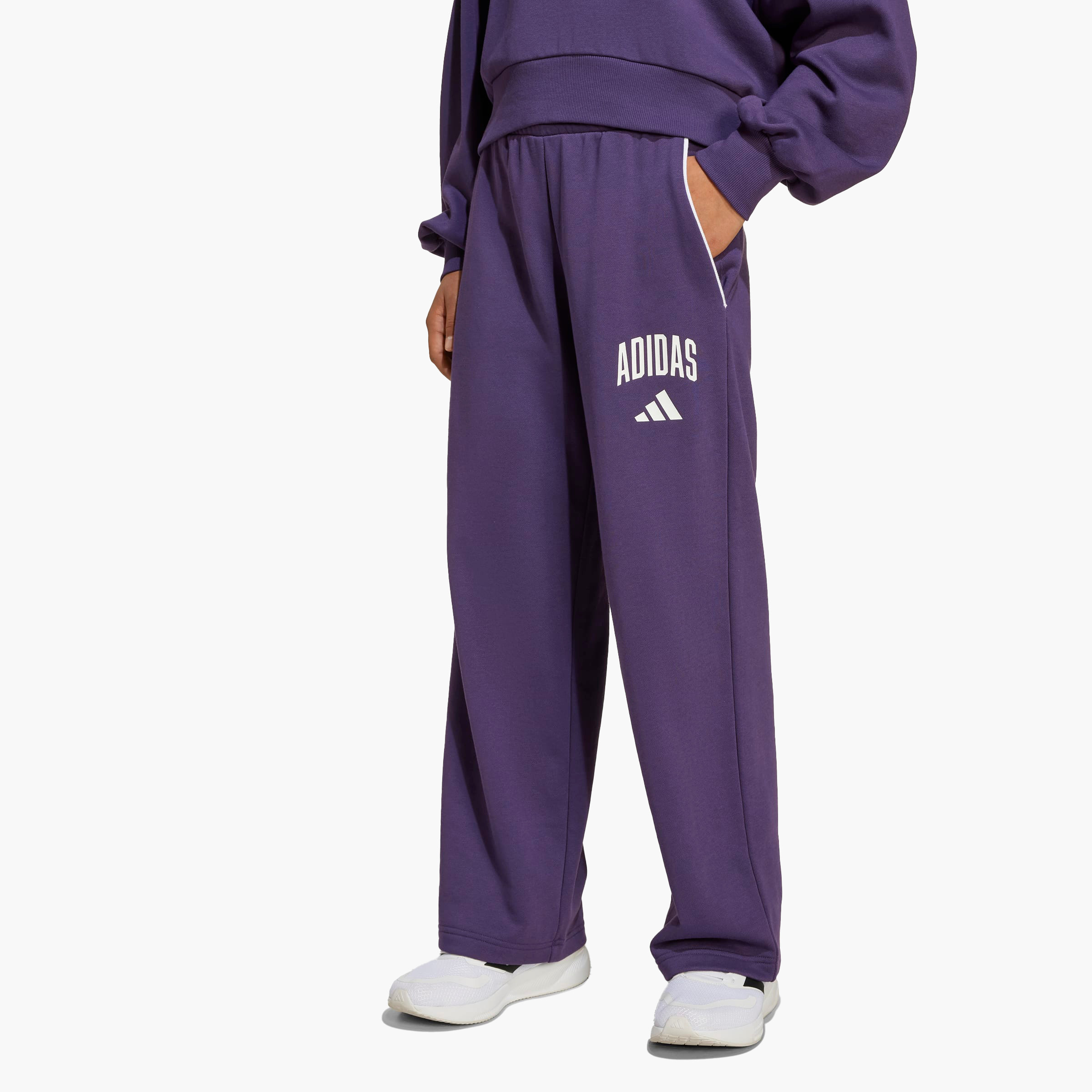 adidas Girls Track Pants with Logo Print-sports-girls-clothing-bottoms-image-1