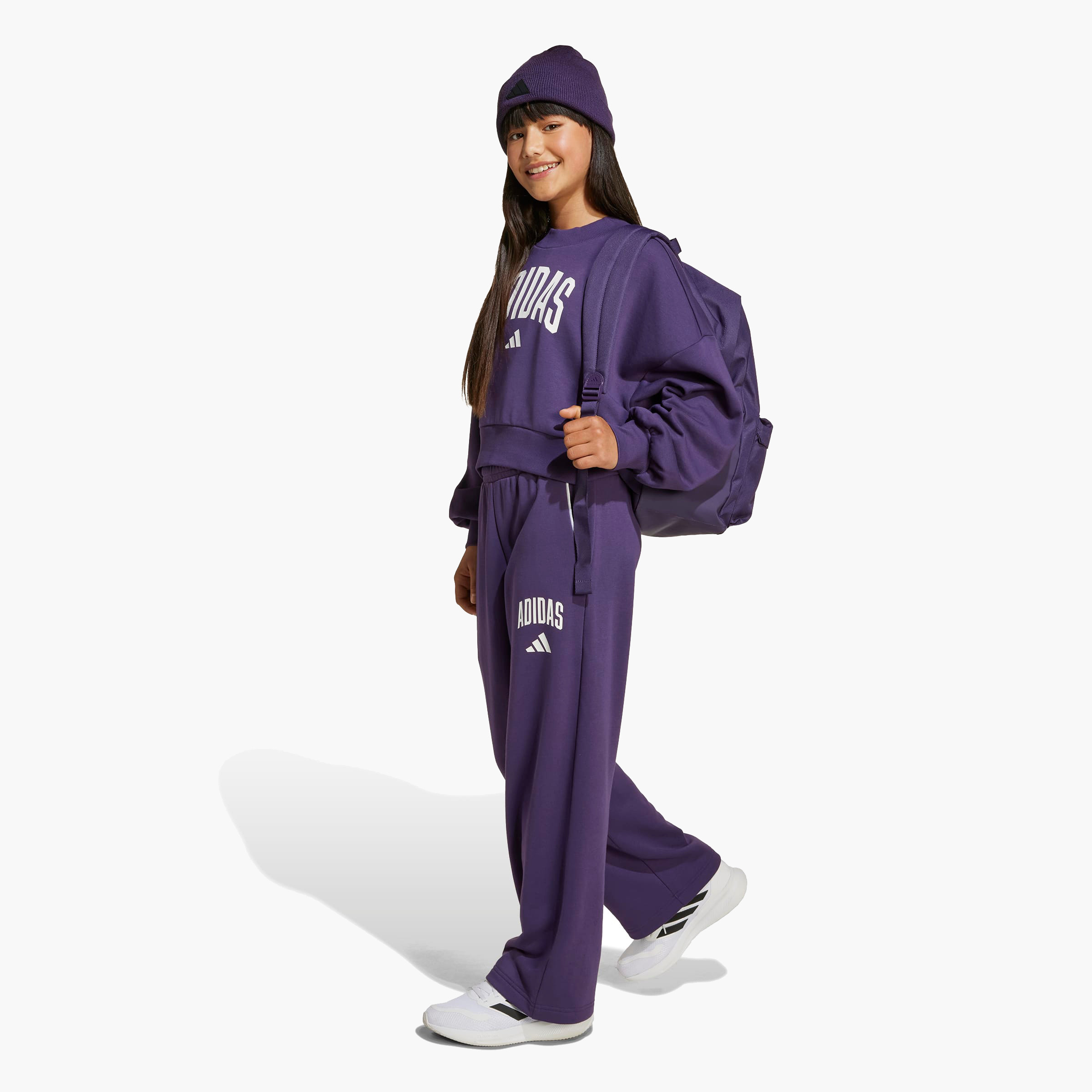 adidas Girls Track Pants with Logo Print-sports-girls-clothing-bottoms-image-3