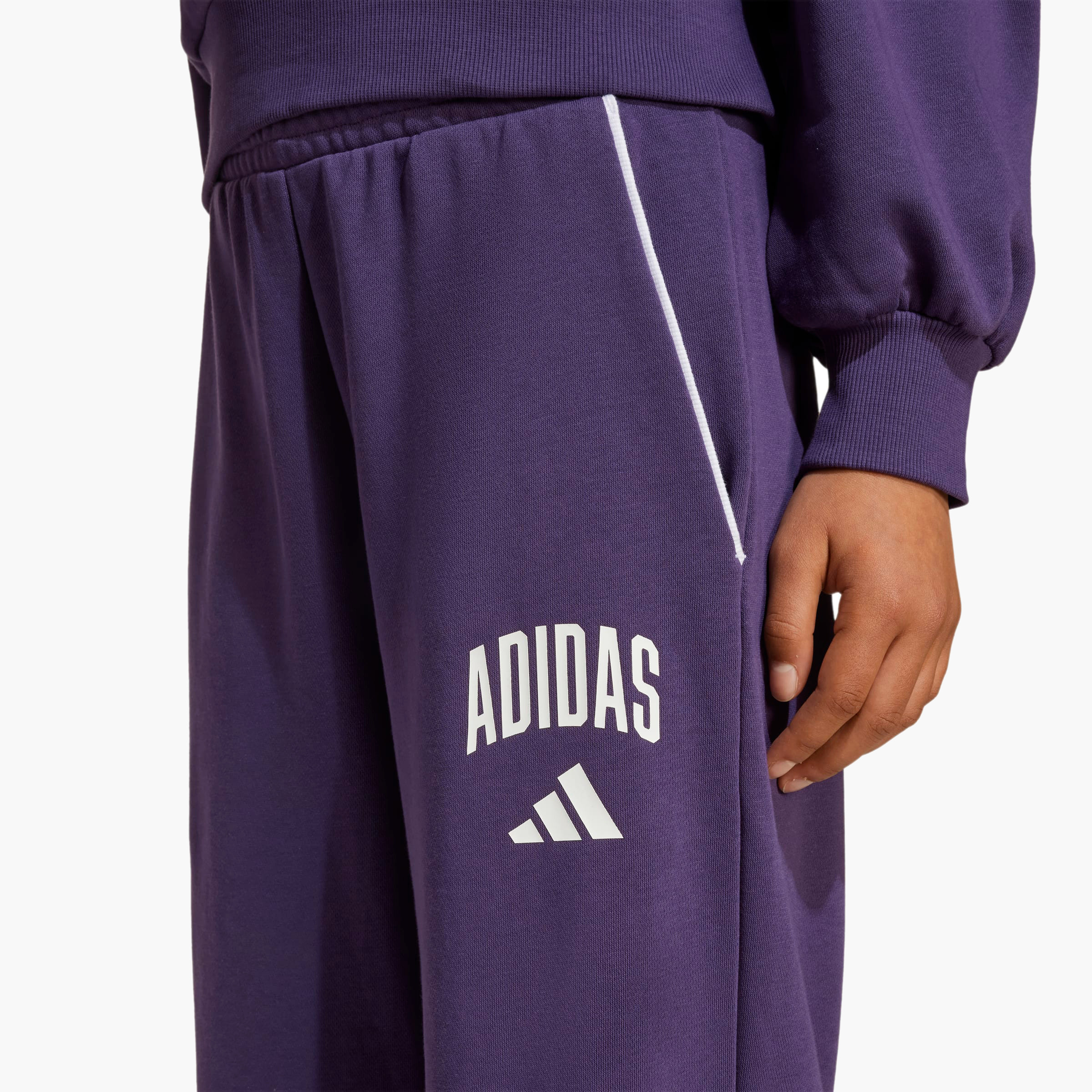 adidas Girls Track Pants with Logo Print-sports-girls-clothing-bottoms-image-4
