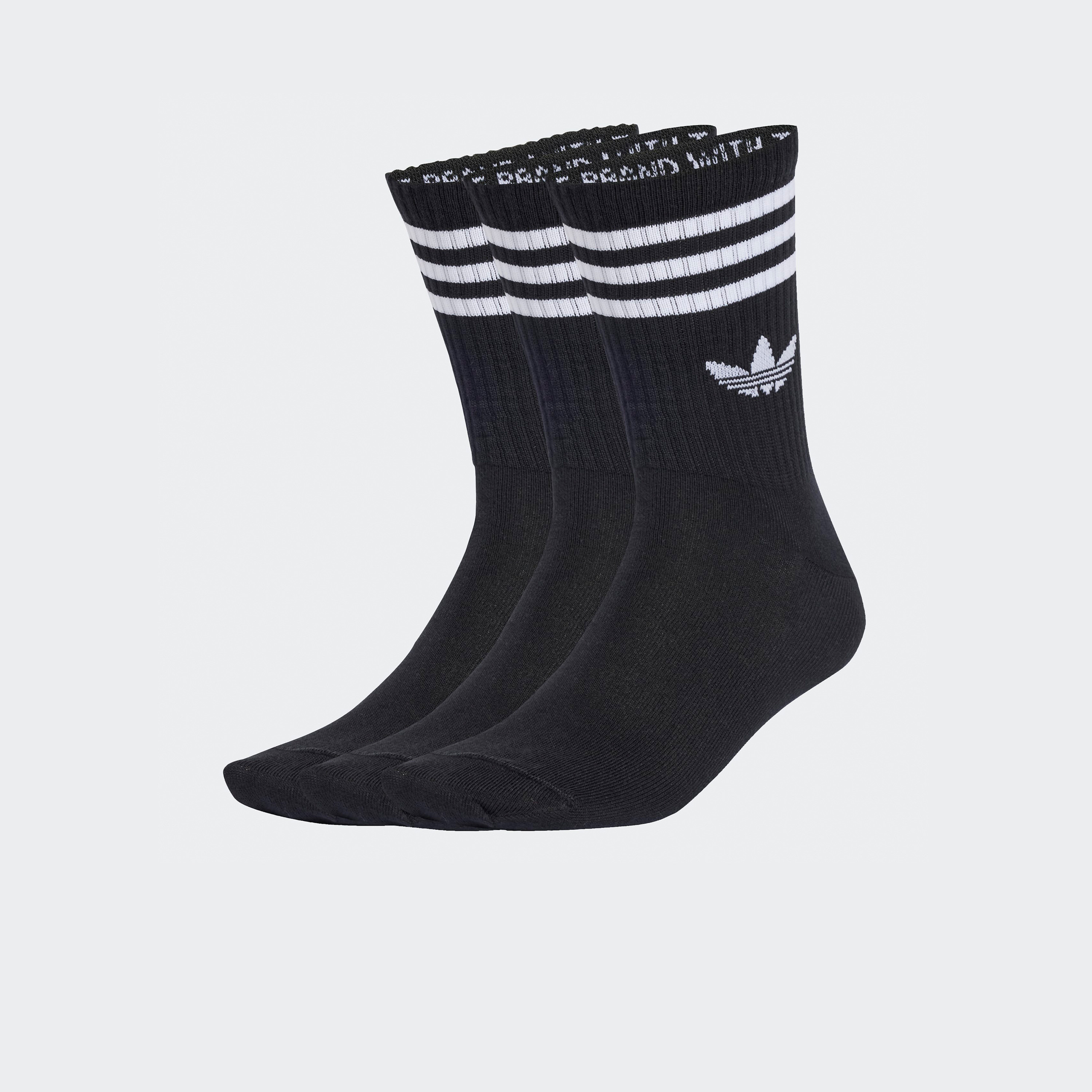 طقم جوارب من 3 أزواج بطول ربلة الساق للرجال من أديداس-men-socks-image-1