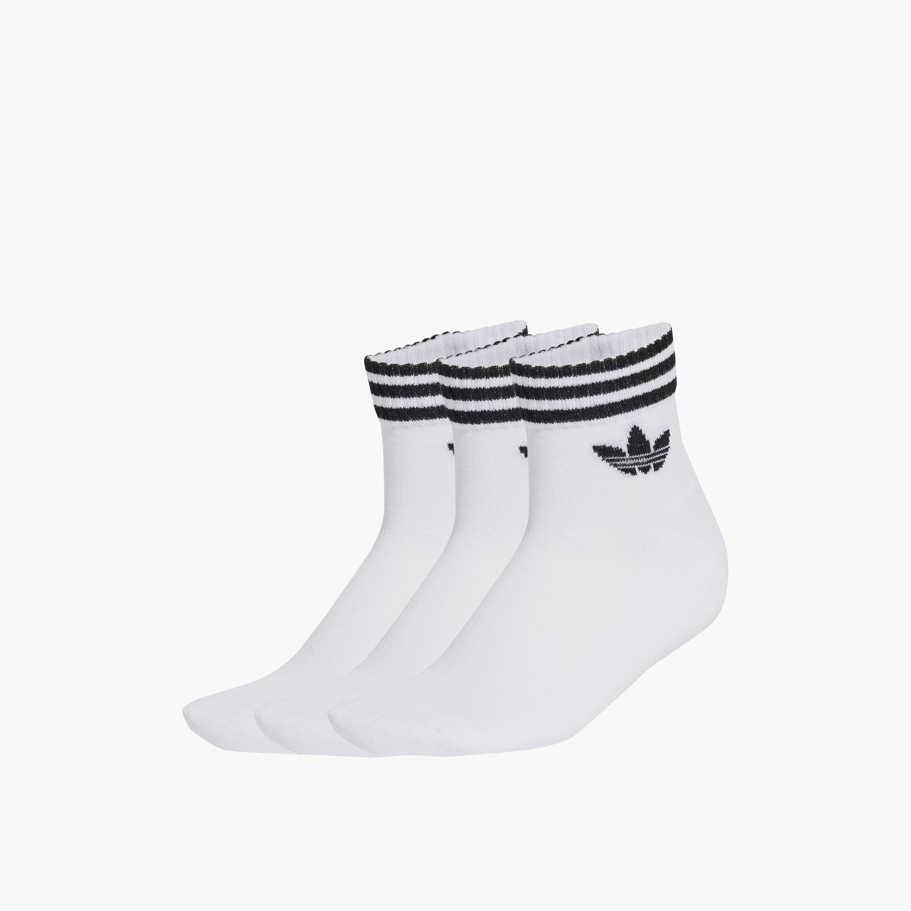 طقم جوارب رياضية بطول الكاحل 3 أزواج للرجال من أديداس-men-socks-image-1