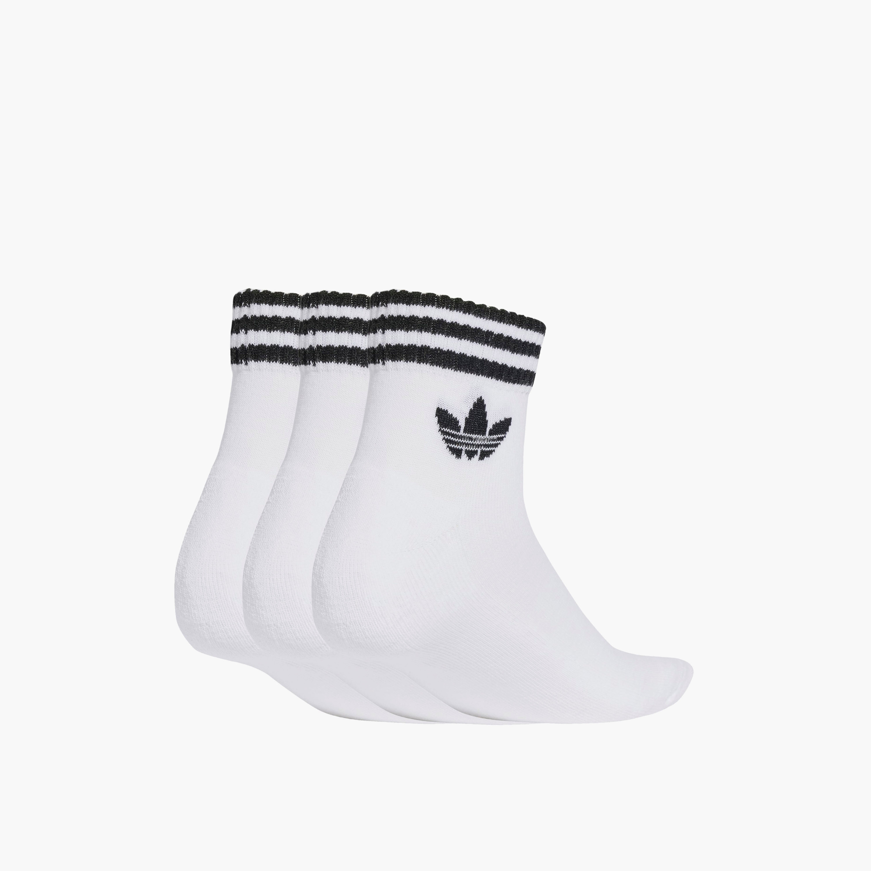 طقم جوارب رياضية بطول الكاحل 3 أزواج للرجال من أديداس-men-socks-image-2