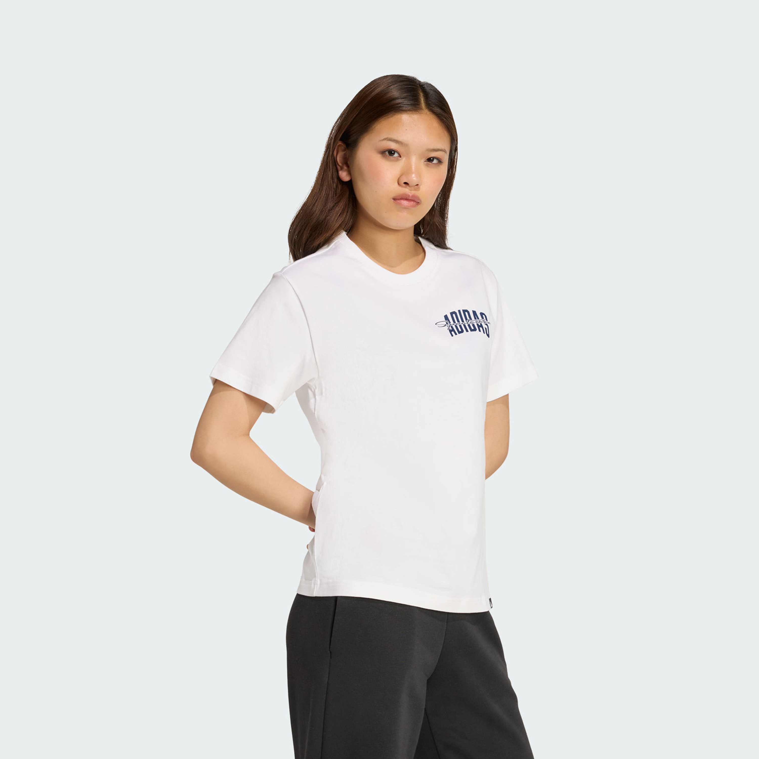 adidas Women's Collegiate Graphic T-Shirt JV8545 | OE-women-clothing-tshirts-image-2
