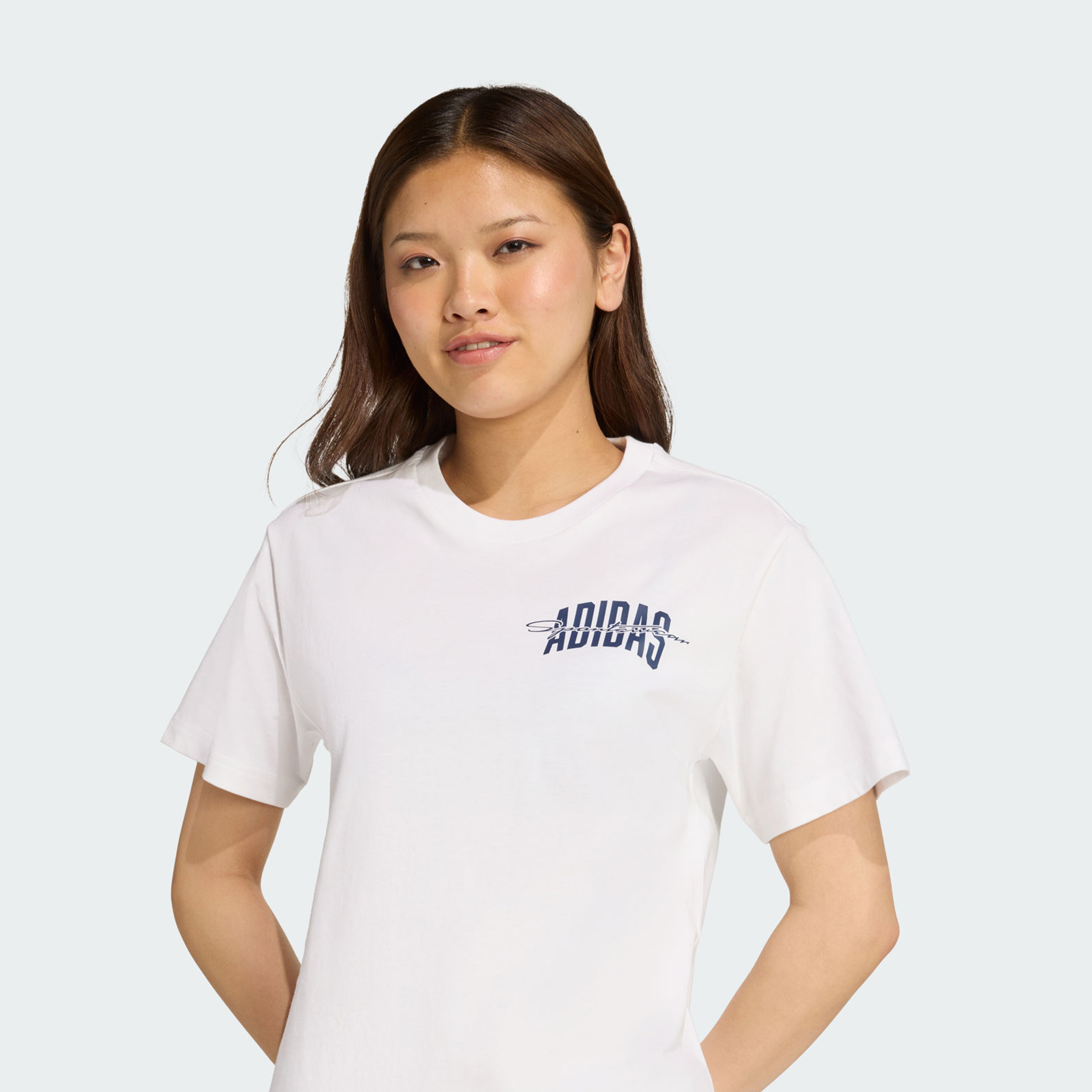 adidas Women's Collegiate Graphic T-Shirt JV8545 | OE-women-clothing-tshirts-image-4