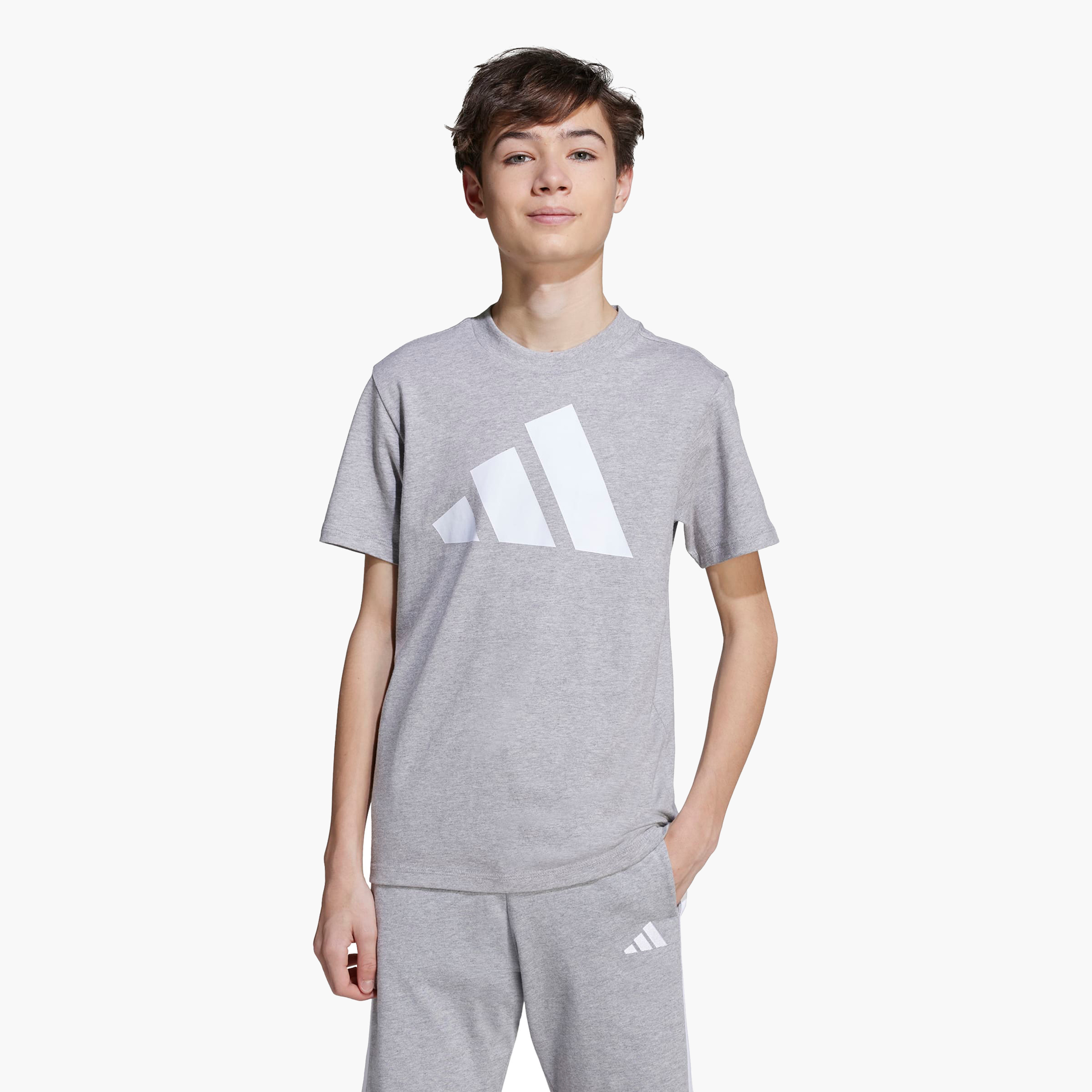 adidas Logo Print Crew Neck T-shirt-boys-clothing-sportswear-tops-image-1