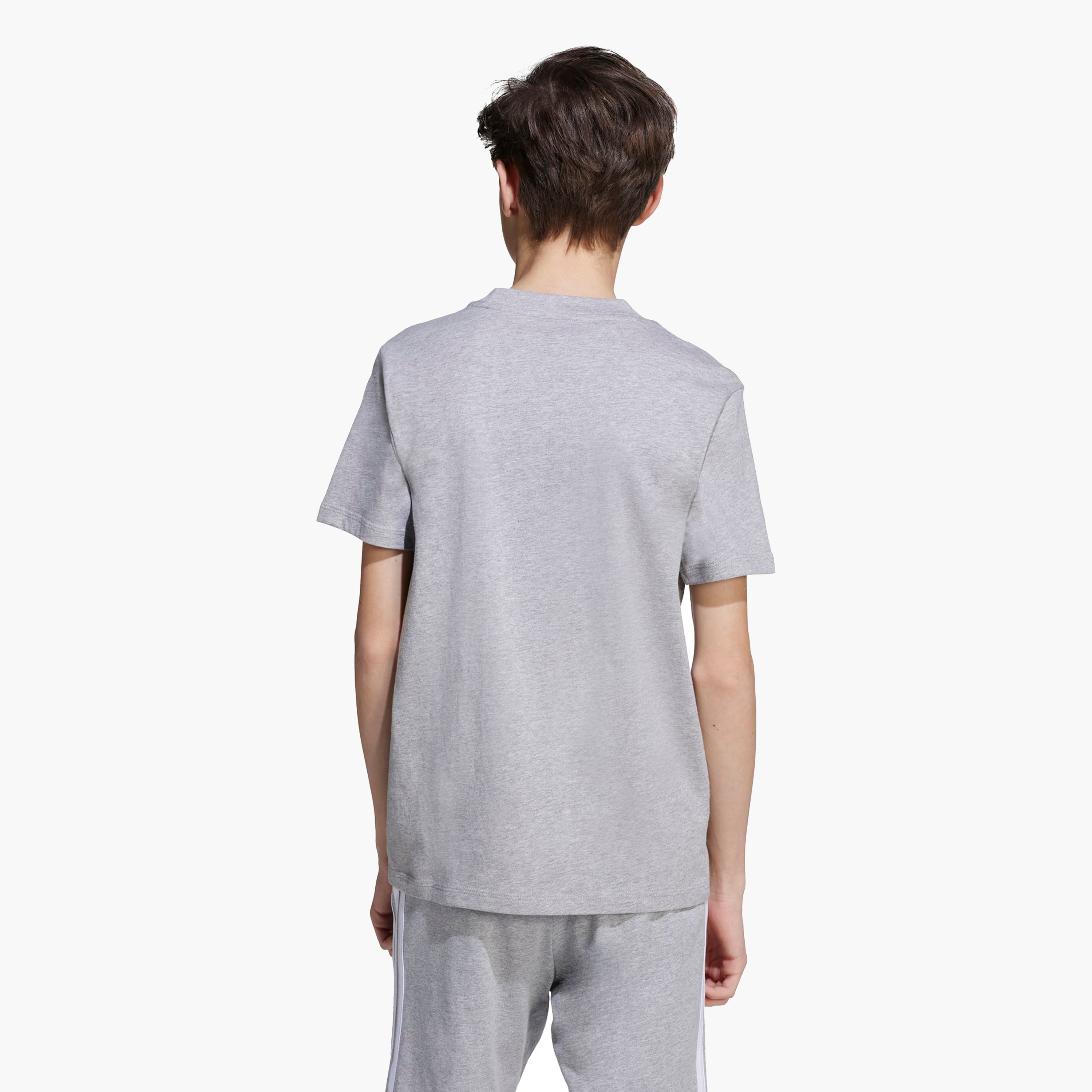 adidas Logo Print Crew Neck T-shirt-boys-clothing-sportswear-tops-image-2