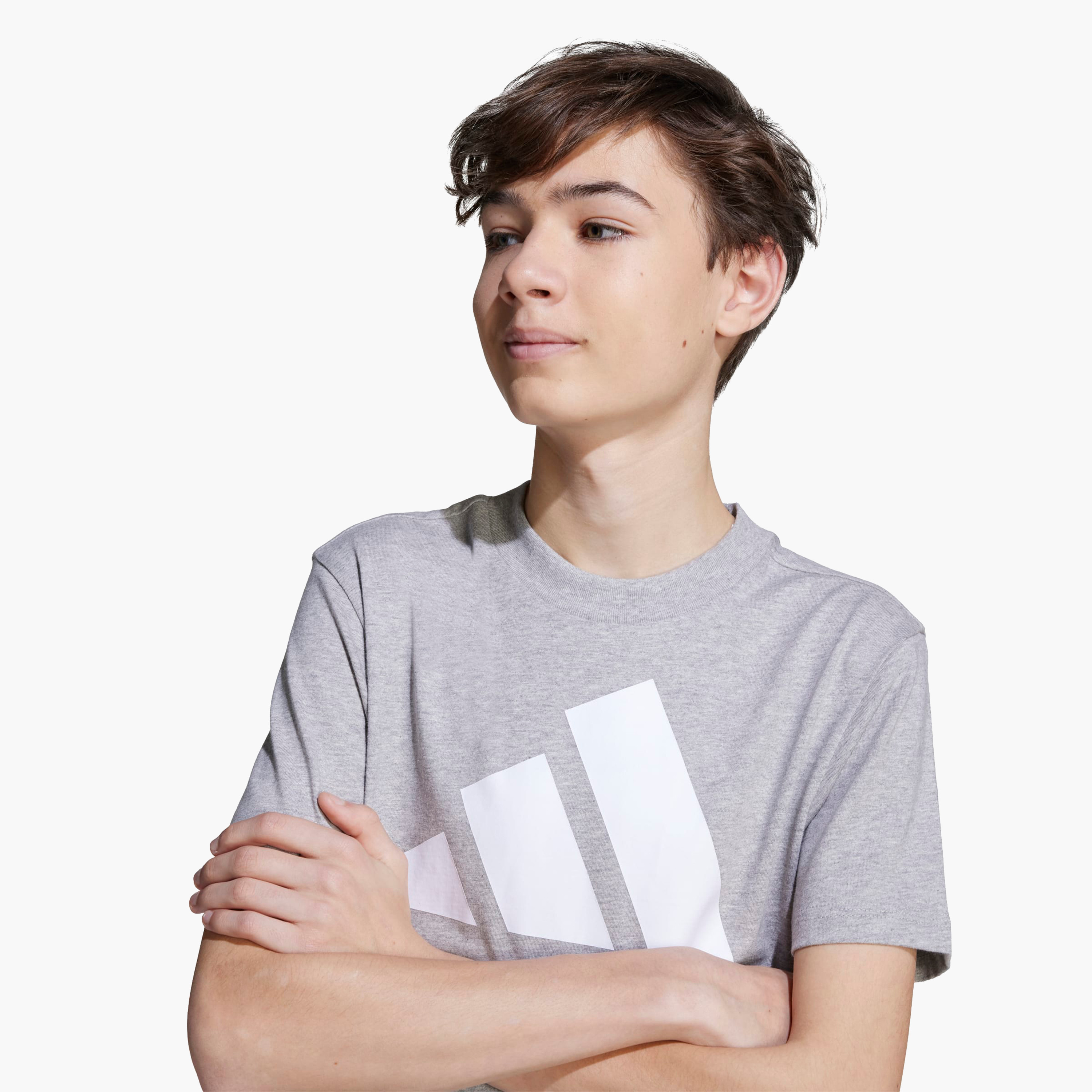 adidas Logo Print Crew Neck T-shirt-boys-clothing-sportswear-tops-image-5
