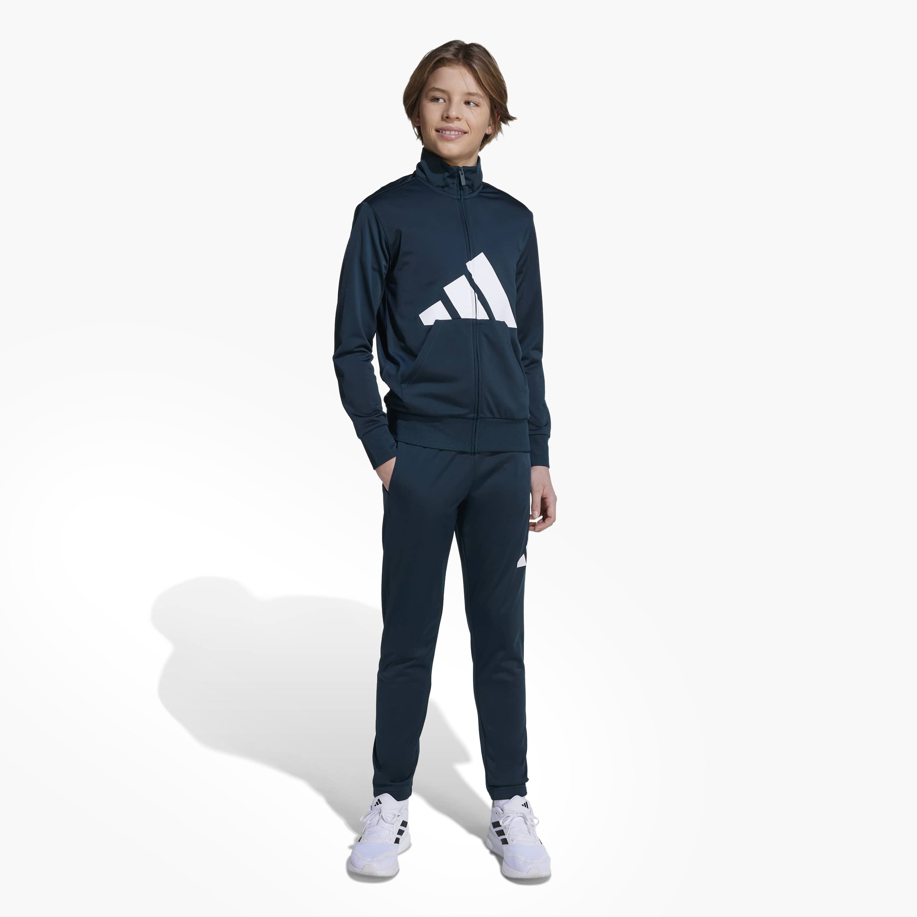 adidas Boys Jacket and Joggers Set with Pockets - Long Sleeves - High Neck-boys-clothing-sportswear-sets-image-1