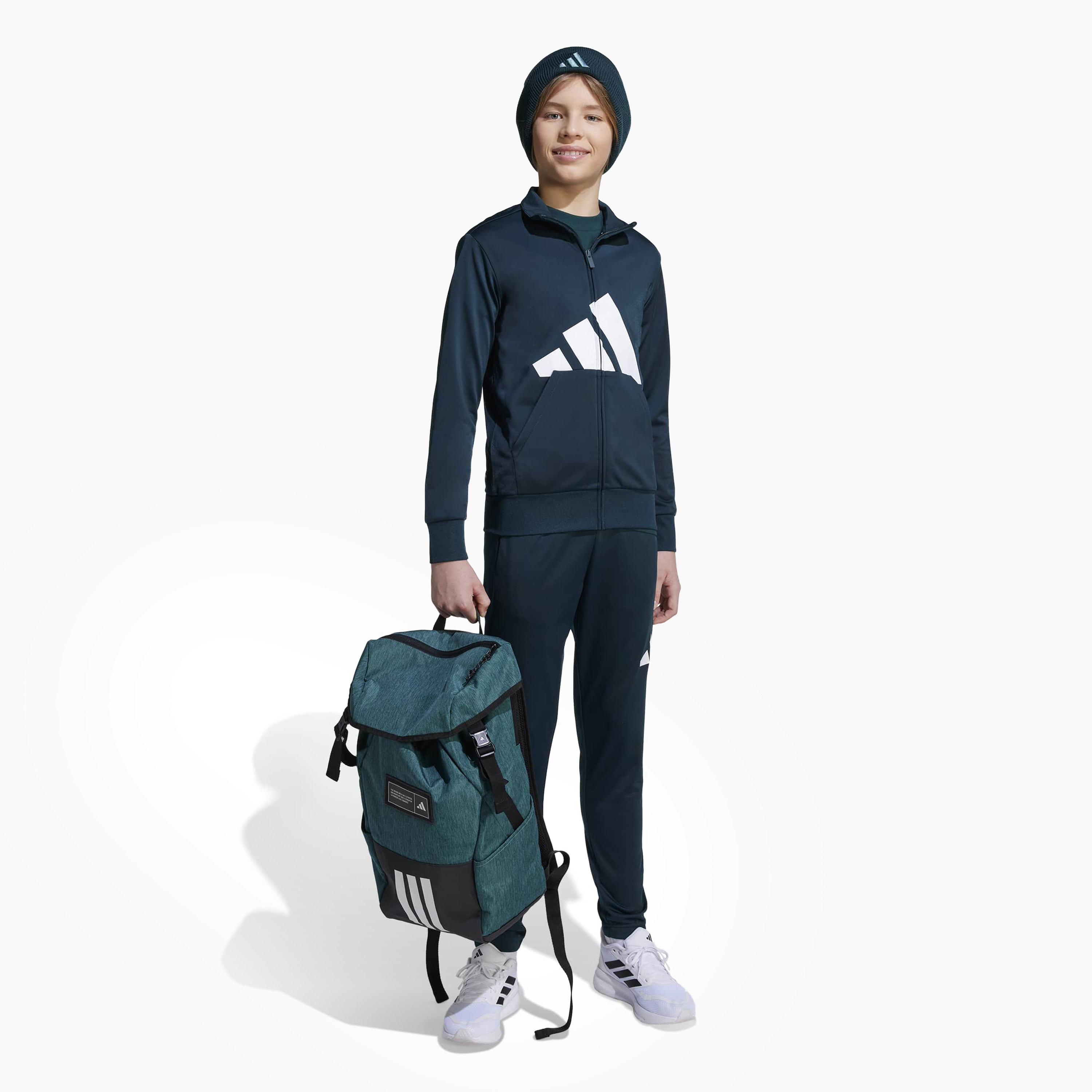 adidas Boys Jacket and Joggers Set with Pockets - Long Sleeves - High Neck-boys-clothing-sportswear-sets-image-3