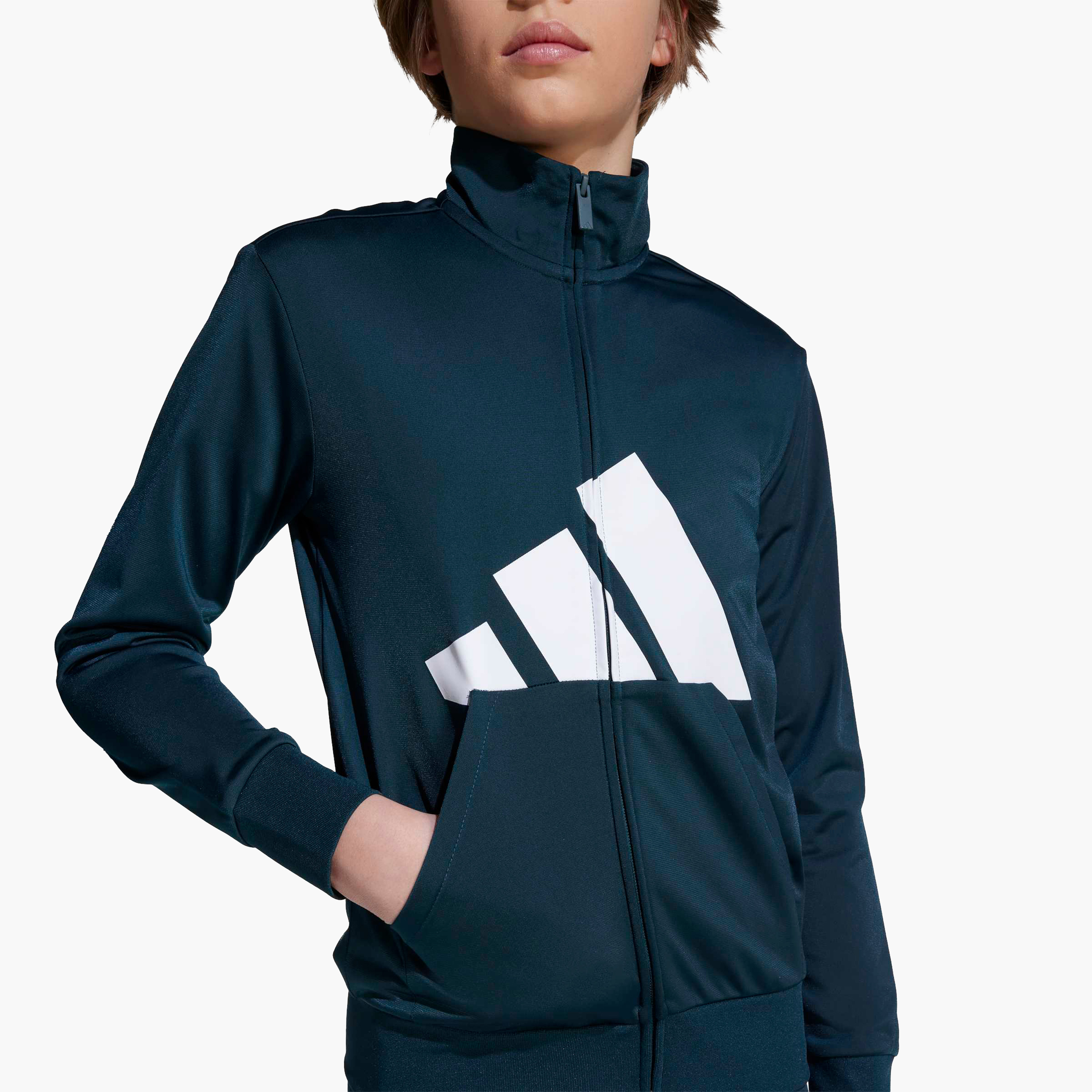 adidas Boys Jacket and Joggers Set with Pockets - Long Sleeves - High Neck-boys-clothing-sportswear-sets-image-5