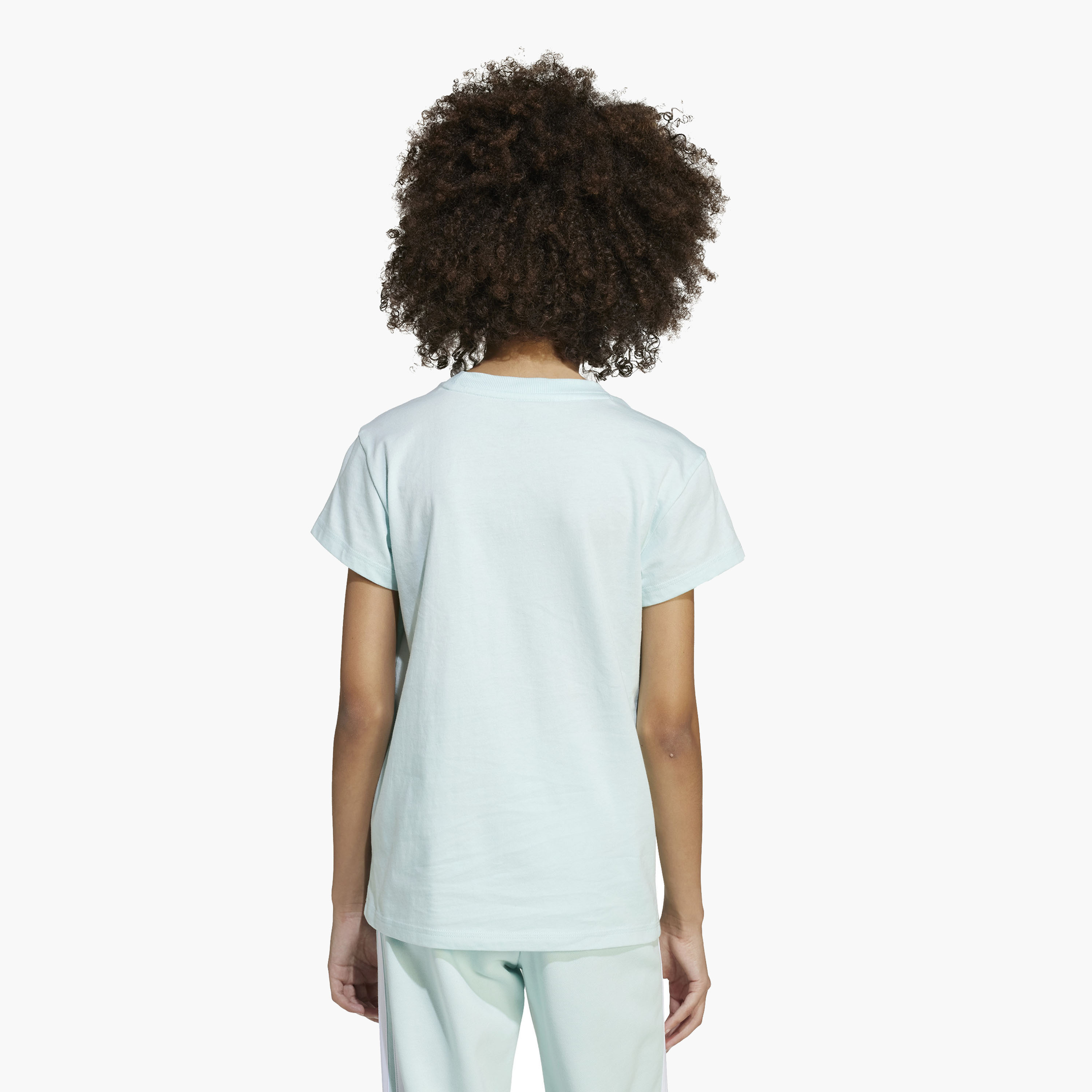 adidas Girls T-shirt with Logo Print - Cotton - Short Sleeves-sports-girls-clothing-tops-image-2