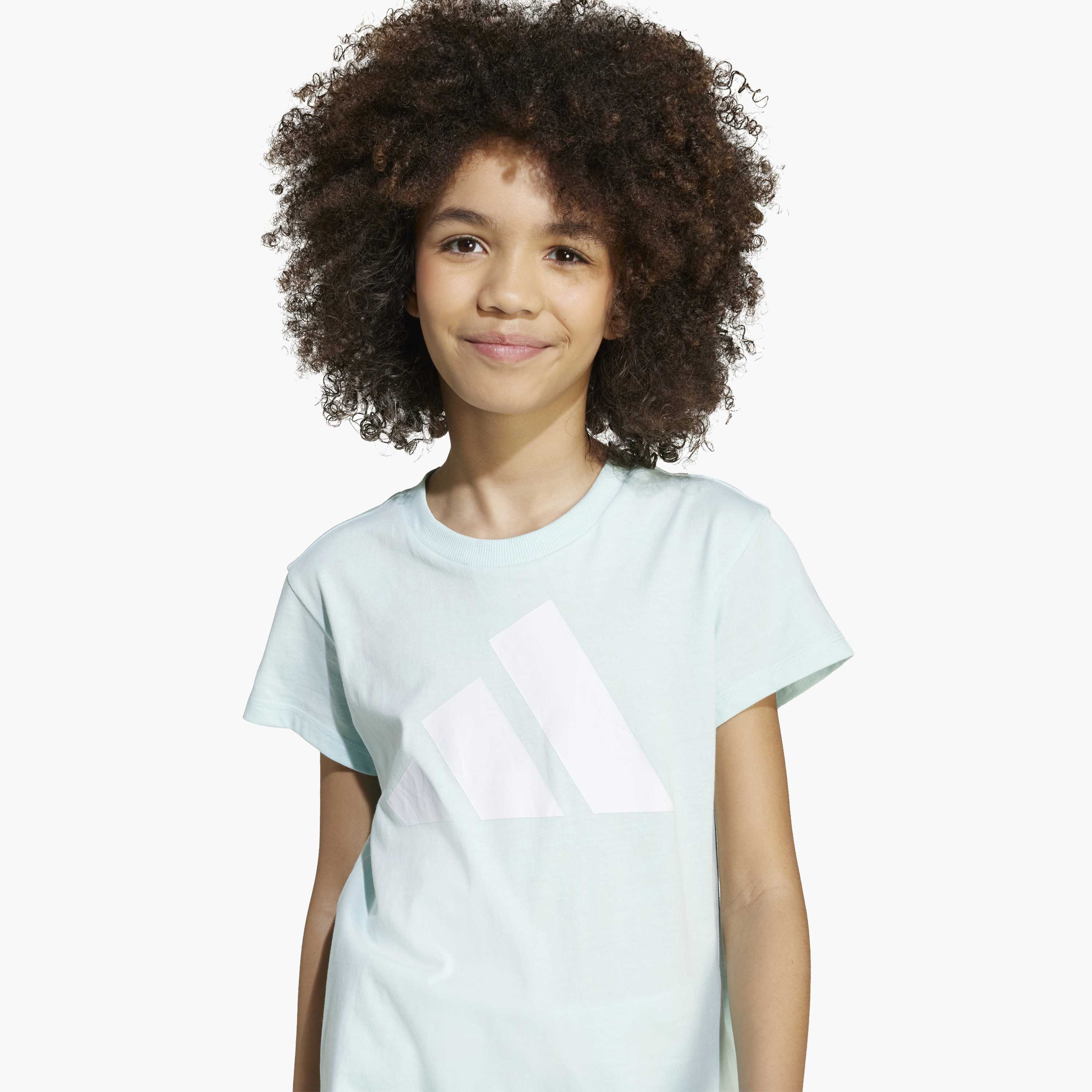 adidas Girls T-shirt with Logo Print - Cotton - Short Sleeves-sports-girls-clothing-tops-image-5
