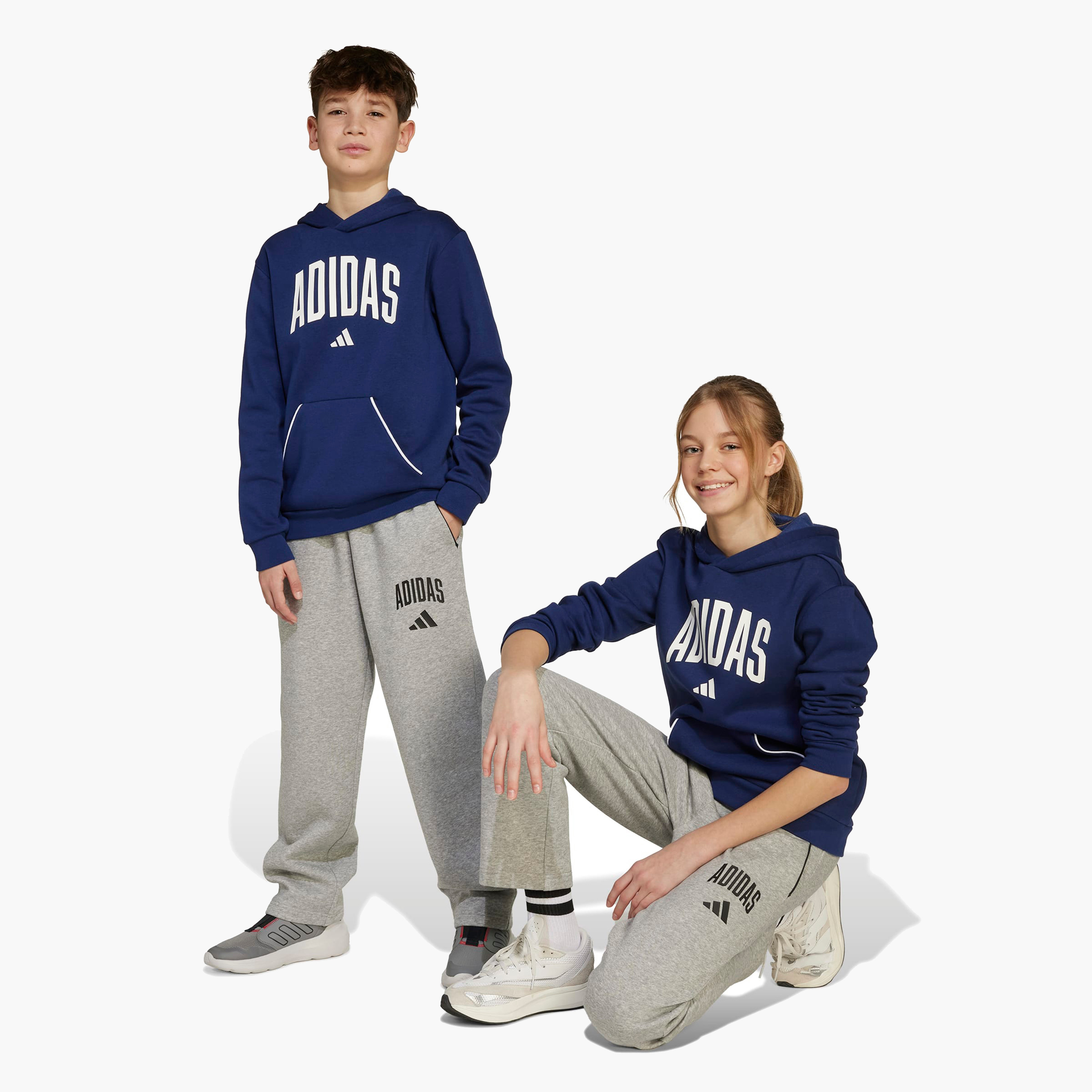 adidas Boys Track Pants with Logo Print - Elasticated Drawstring-boys-clothing-bottoms-joggersandtrackpants-image-7