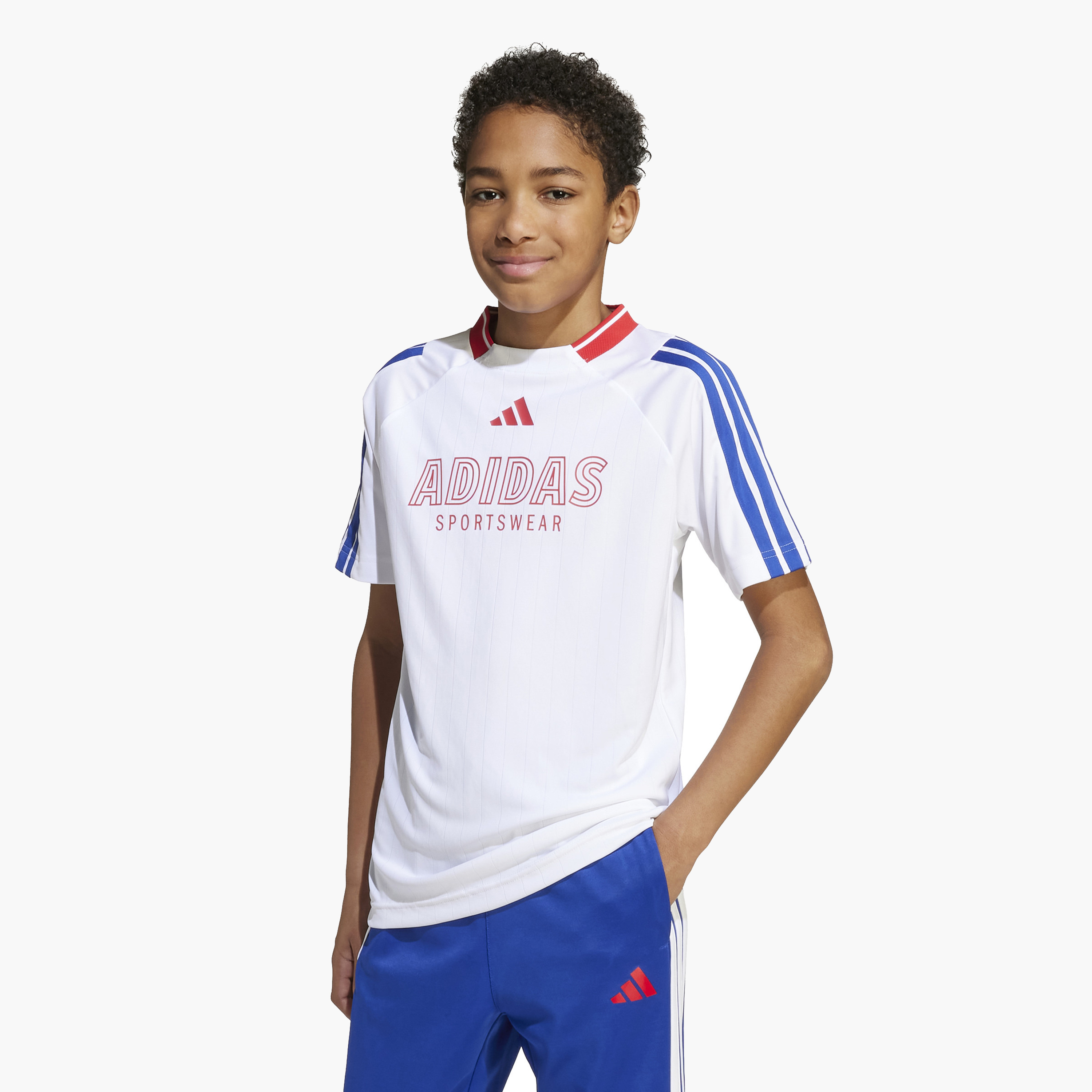 adidas Boys Crew Neck T-shirt with Logo Print - Short Sleeves-boys-clothing-sportswear-tops-image-4