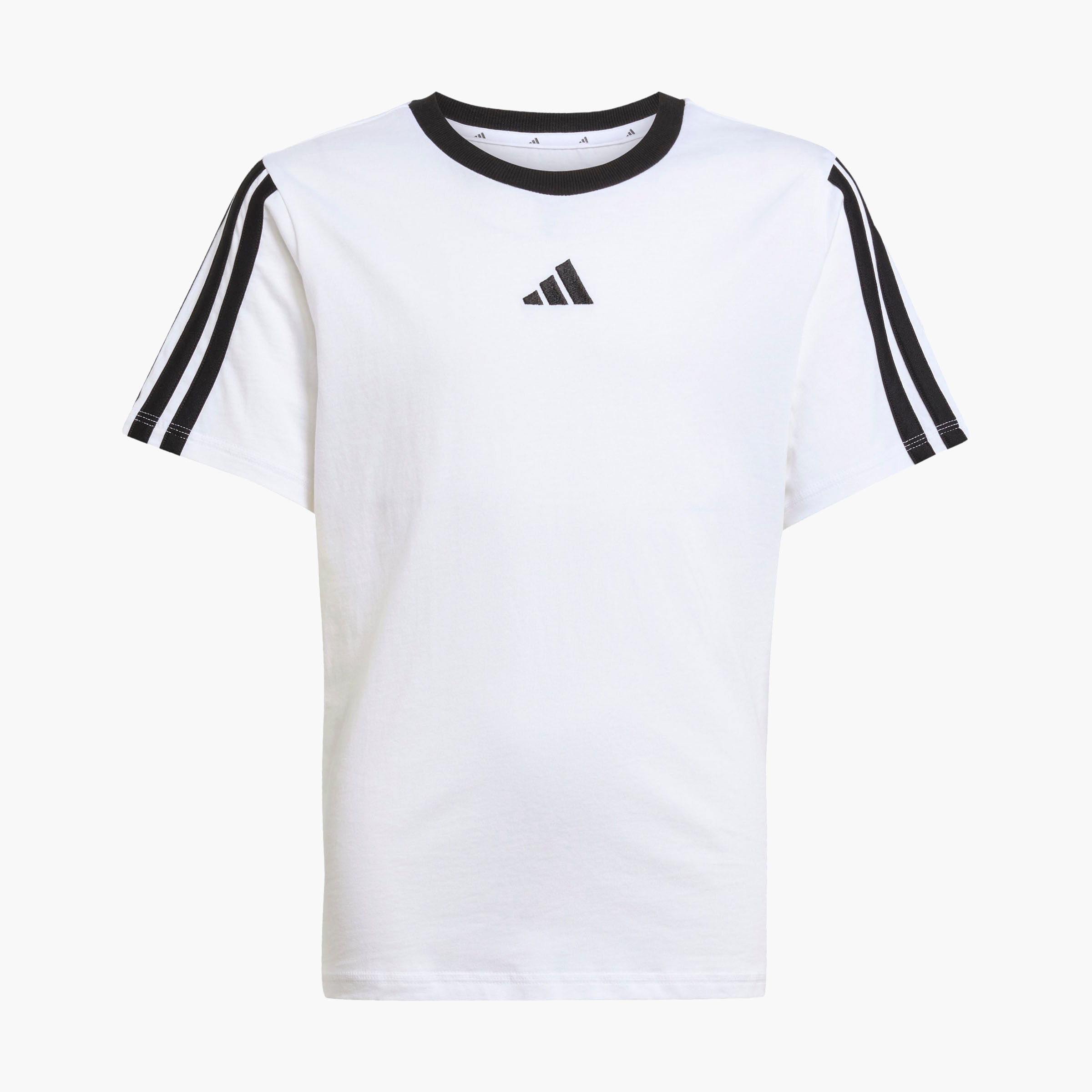 تيشيرت بياقة ضيقة وأكمام قصيرة وطبعات شعار من أديداس-girls-clothing-tshirts-image-1