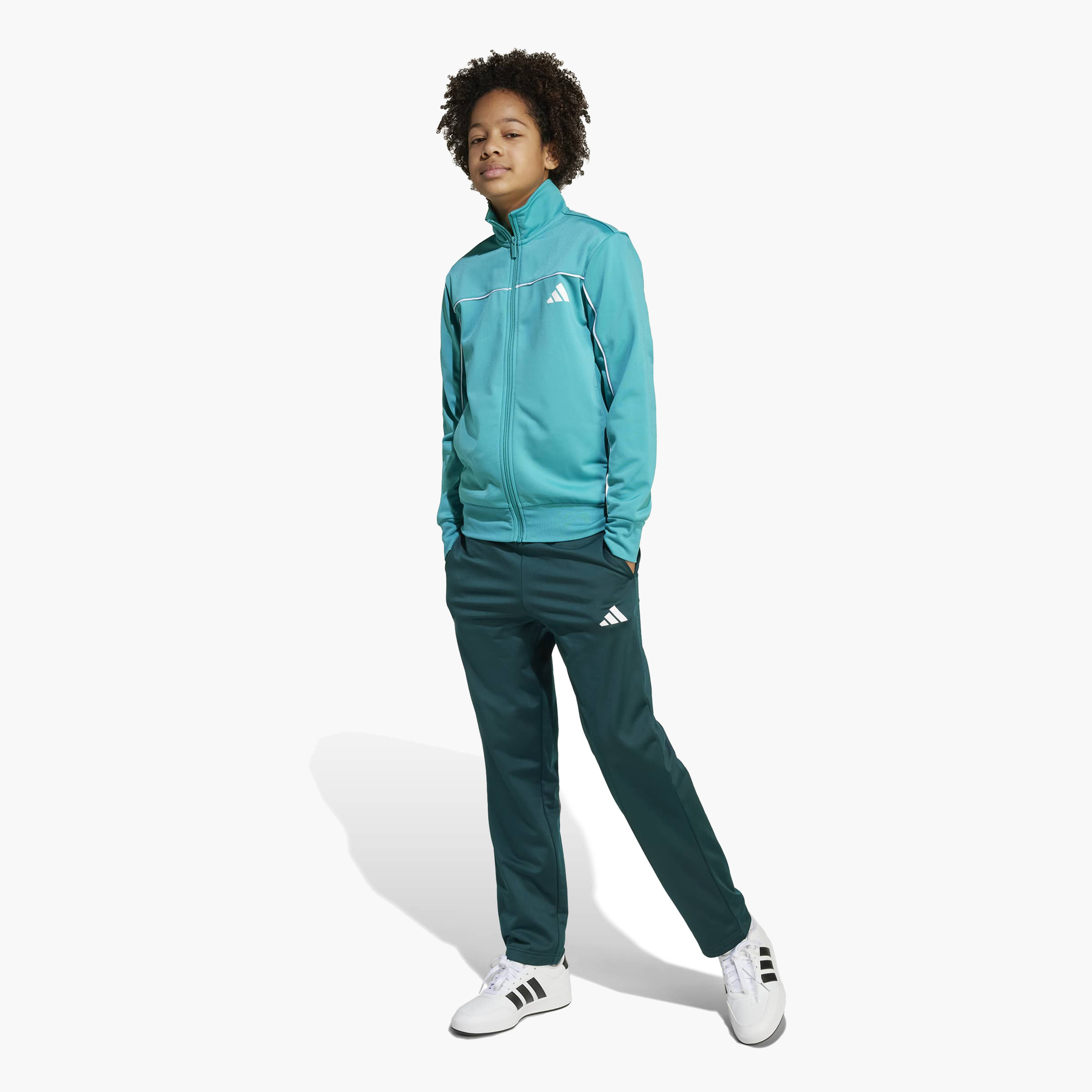 adidas Boys Jacket and Track Pants Set with Zip Closure - Long Sleeves - High Neck-boys-clothing-setsandcoords-image-1