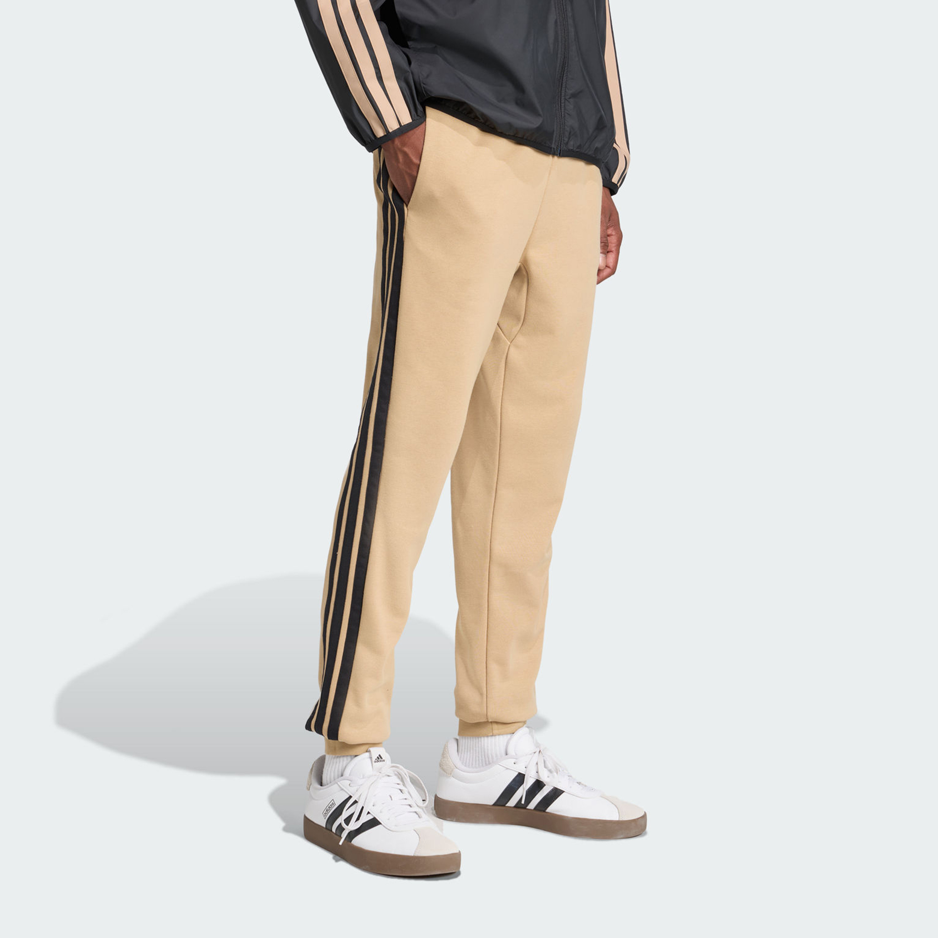 أديداس - بنطال رياضي رجالي اسينشال 3 خطوط تيري فرنسي JX0724 | OE-sports-men-clothing-bottoms-image-2