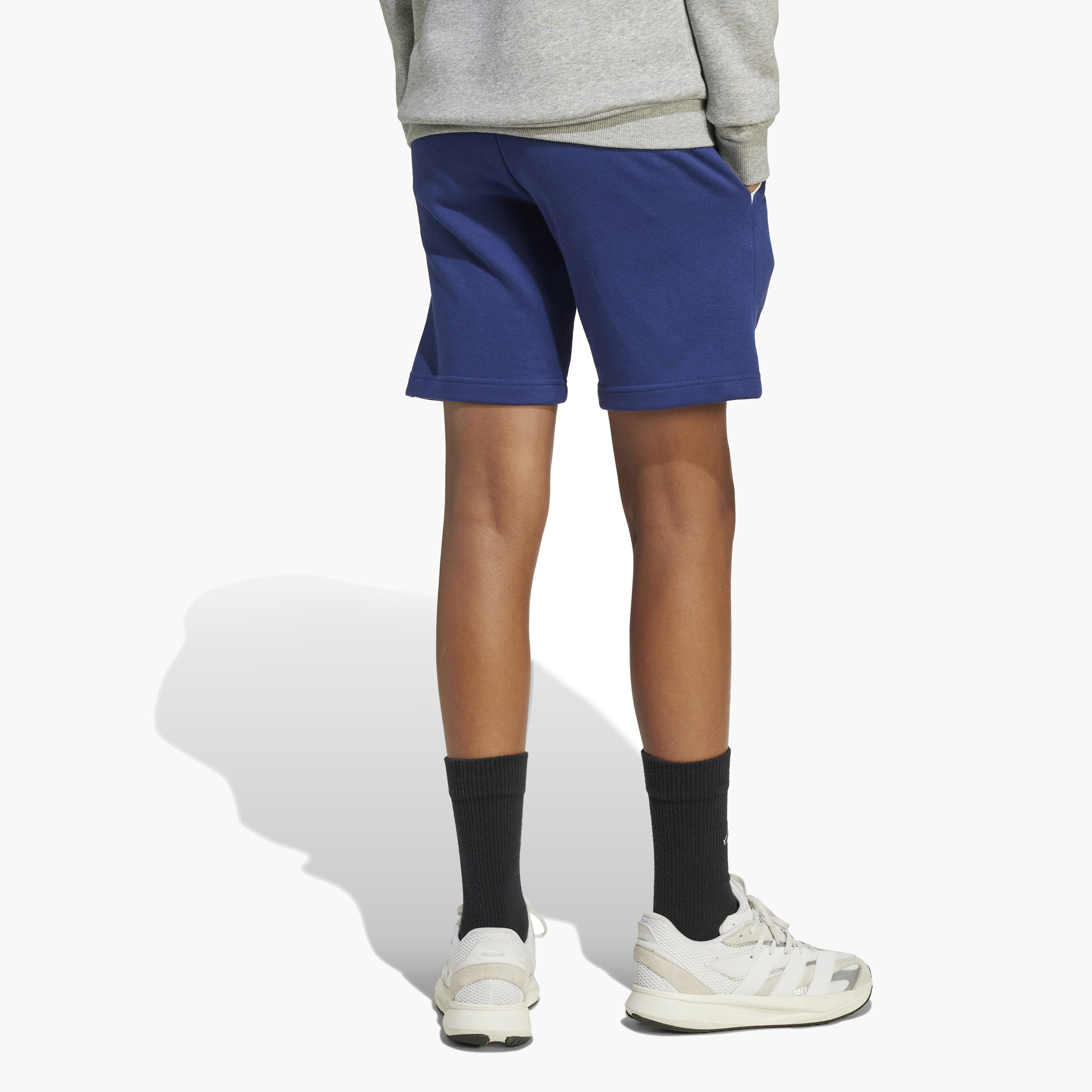 adidas Boys Shorts with Logo Print - Cotton Blend - Elastic-sports-boys-clothing-bottoms-shorts-image-2