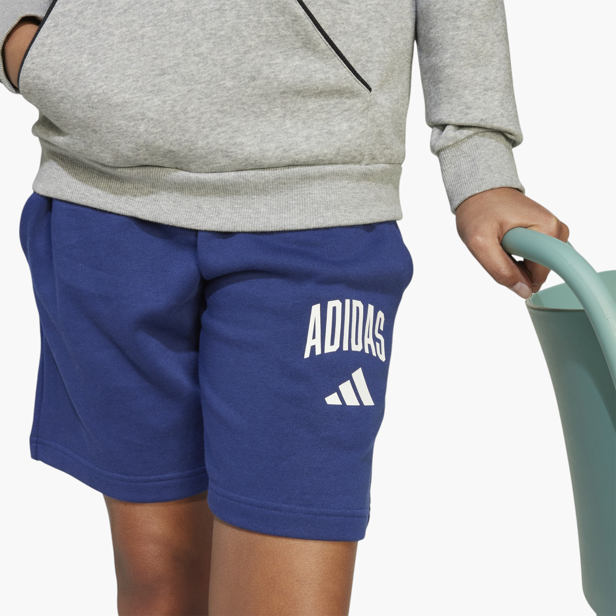 adidas Boys Shorts with Logo Print - Cotton Blend - Elastic-sports-boys-clothing-bottoms-shorts-image-4