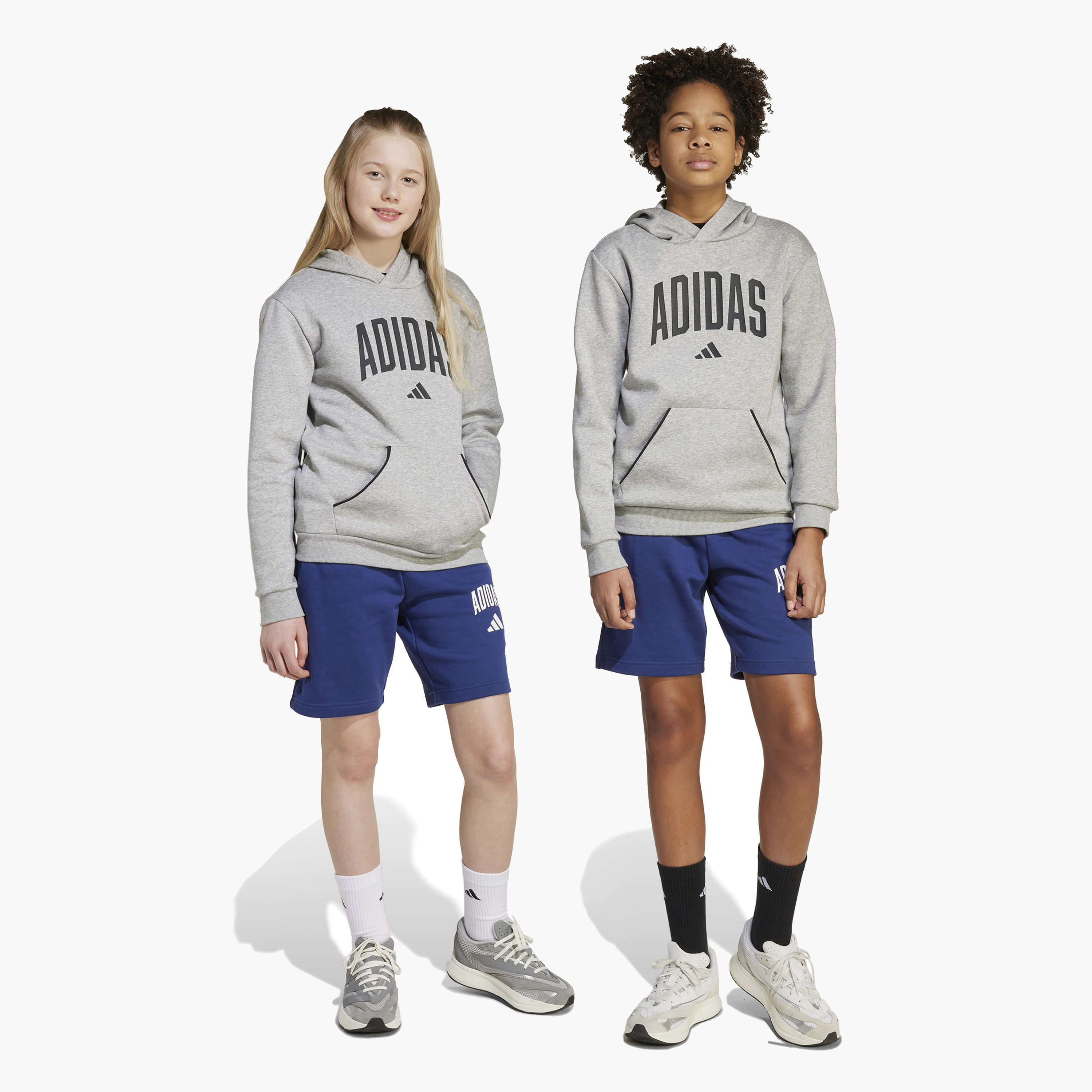 adidas Boys Shorts with Logo Print - Cotton Blend - Elastic-sports-boys-clothing-bottoms-shorts-image-7