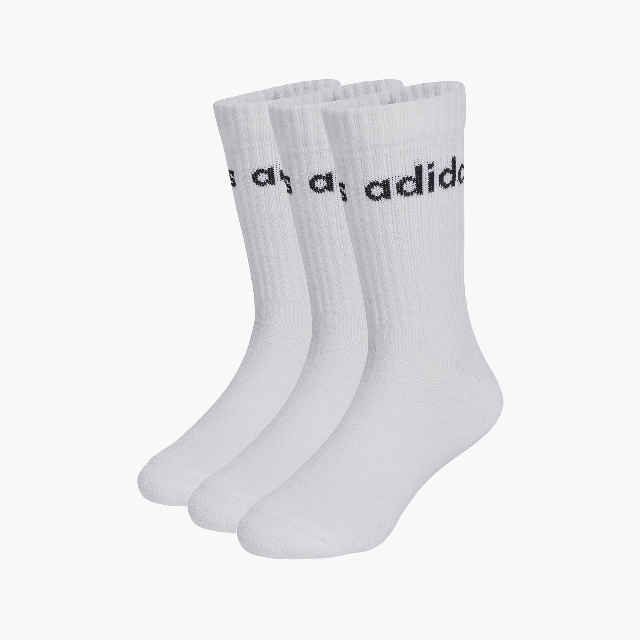 adidas Logo Print Crew Length Socks - Set of 3-girls-accessories-socks-image-1