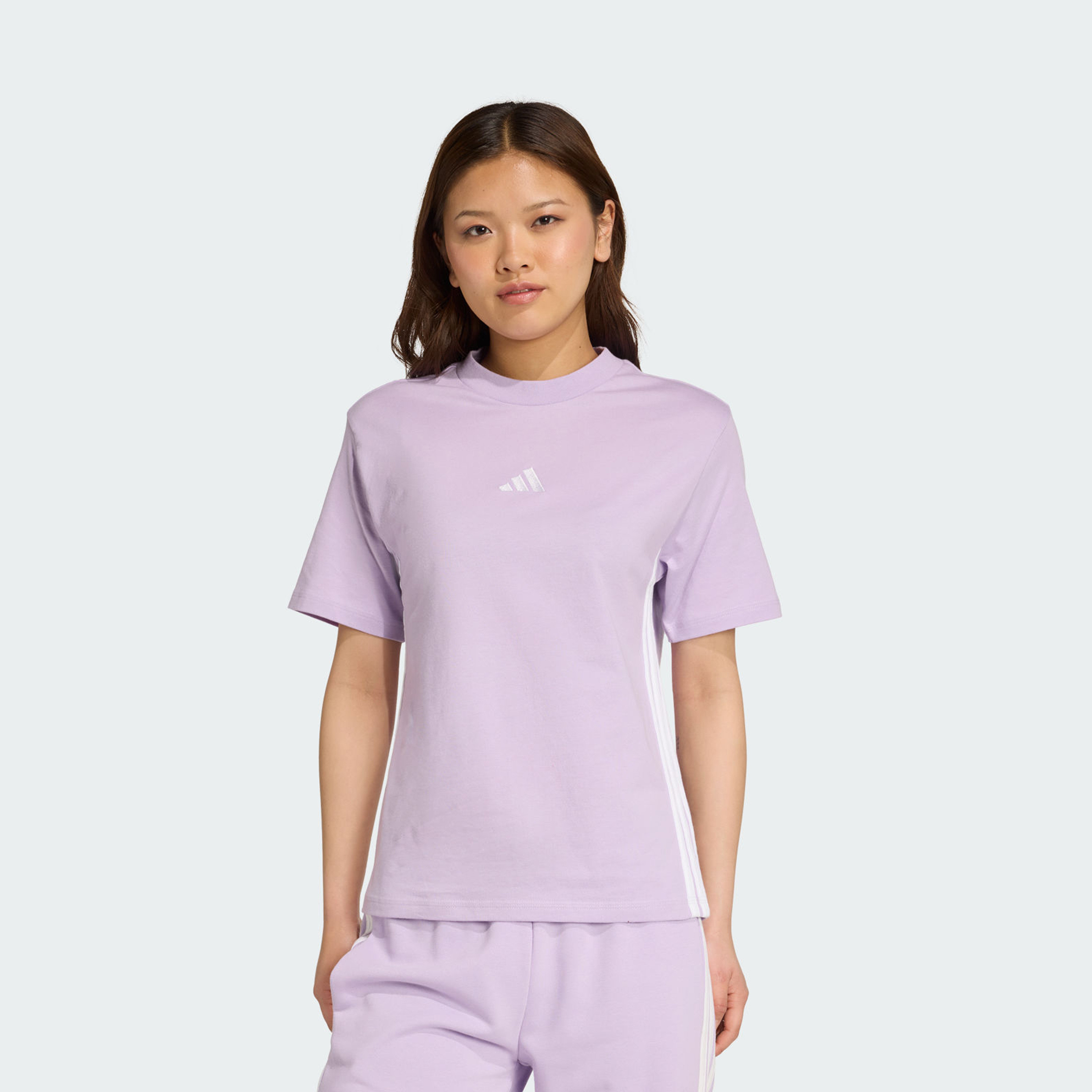 أديداس - تيشيرت إسينشالز النسائي القطني بثلاثة خطوط JX7619 | OE-sports-women-clothing-tshirtsandvests-image-1
