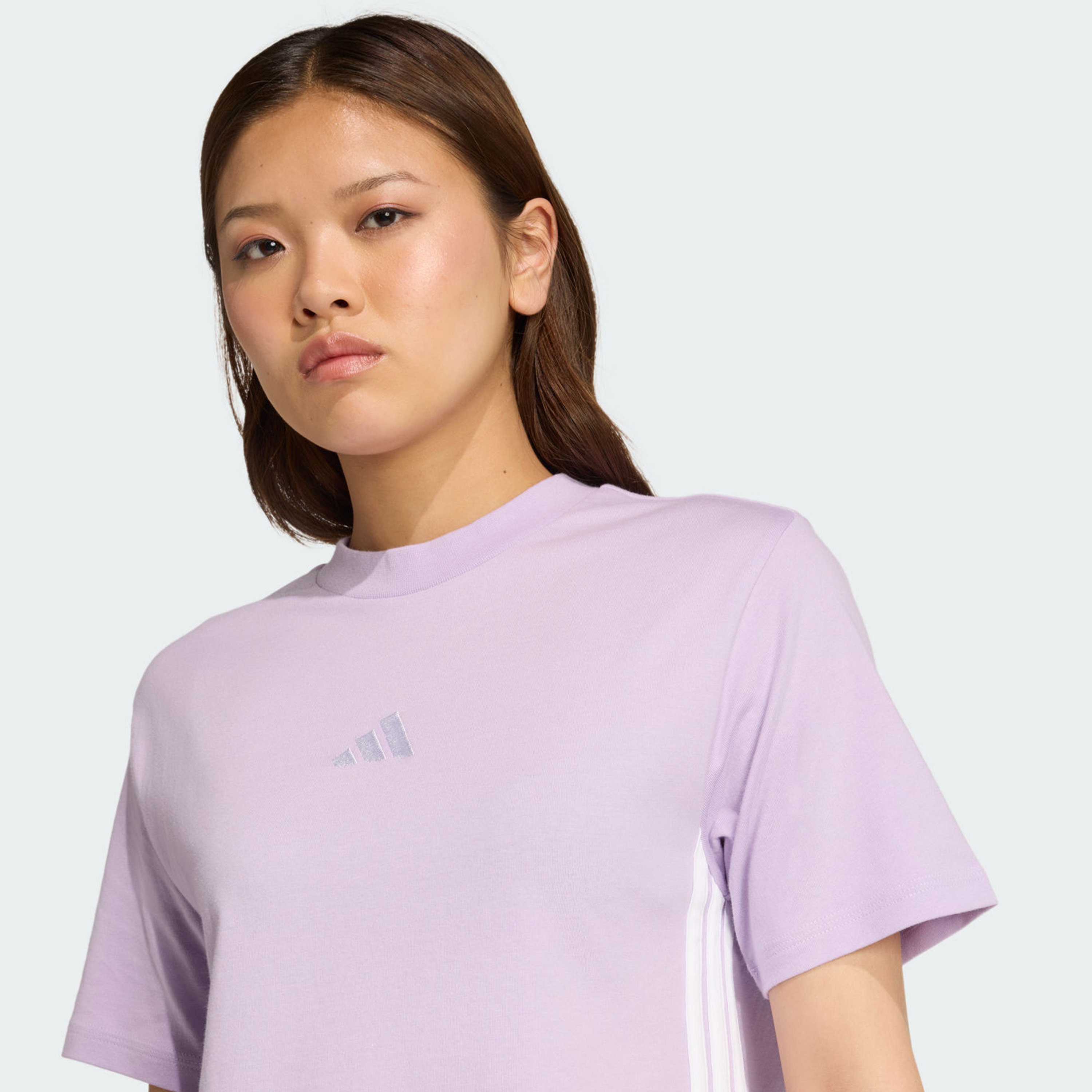 adidas Women's Essentials 3-Stripes Cotton T-Shirt JX7619 | OE-women-clothing-tshirts-image-4