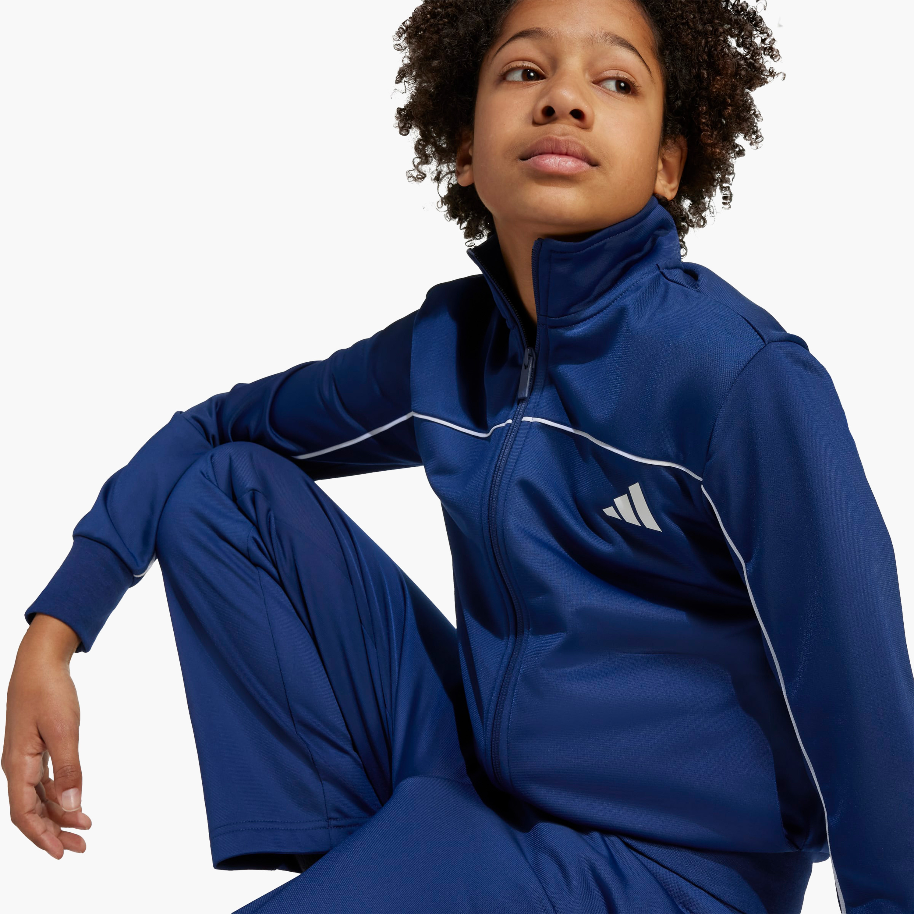 adidas Boys Jacket and Track Pants Set with Logo Print - Long Sleeves - High Neck-boys-clothing-setsandcoords-image-4