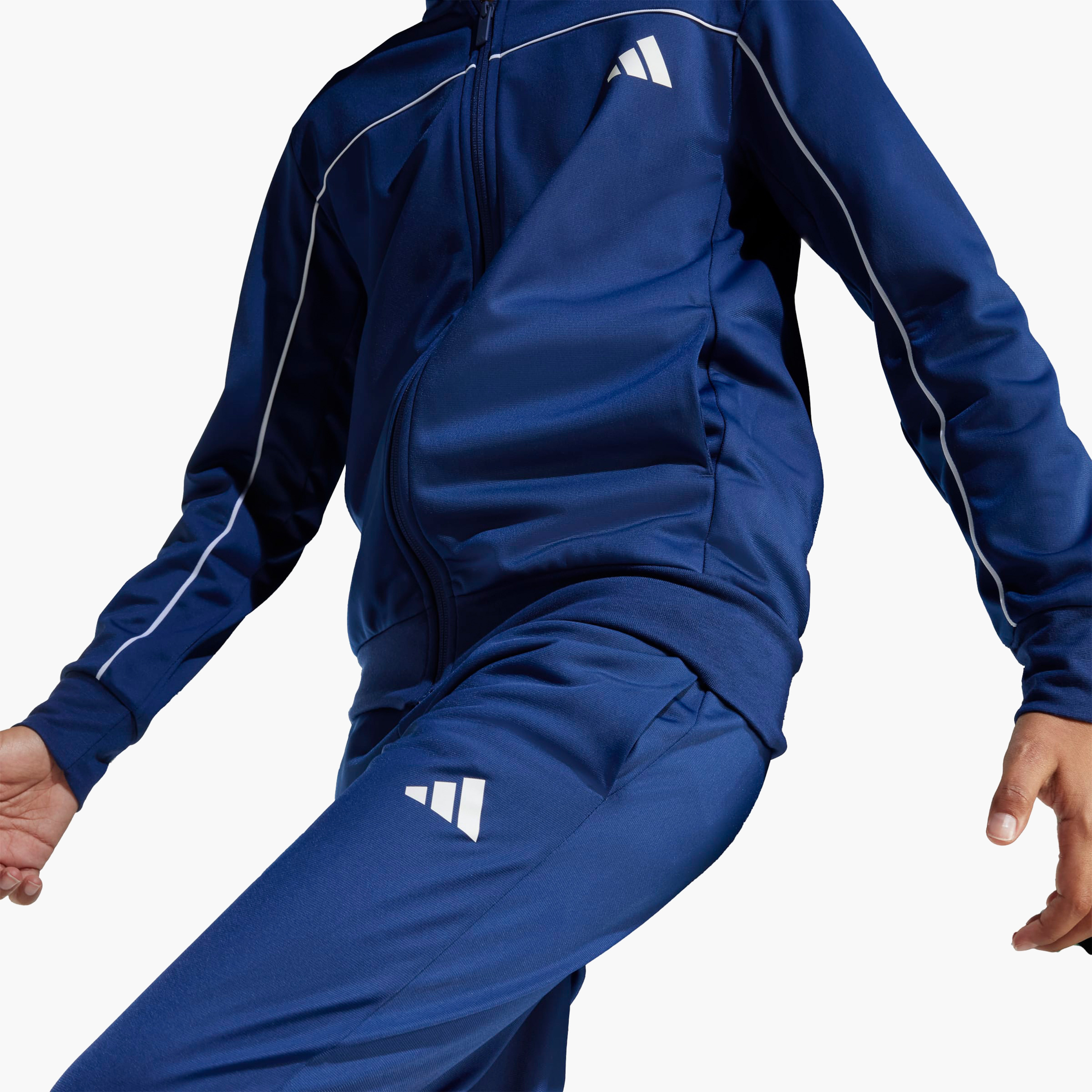 adidas Boys Jacket and Track Pants Set with Logo Print - Long Sleeves - High Neck-boys-clothing-setsandcoords-image-5