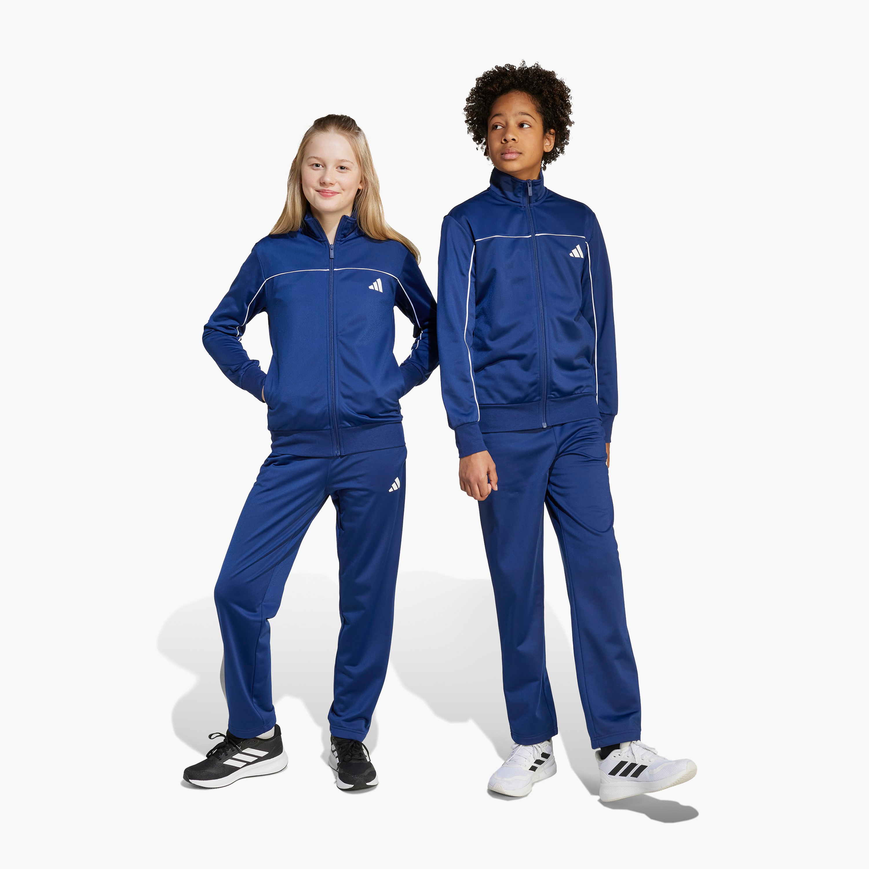 adidas Boys Jacket and Track Pants Set with Logo Print - Long Sleeves - High Neck-boys-clothing-setsandcoords-image-7