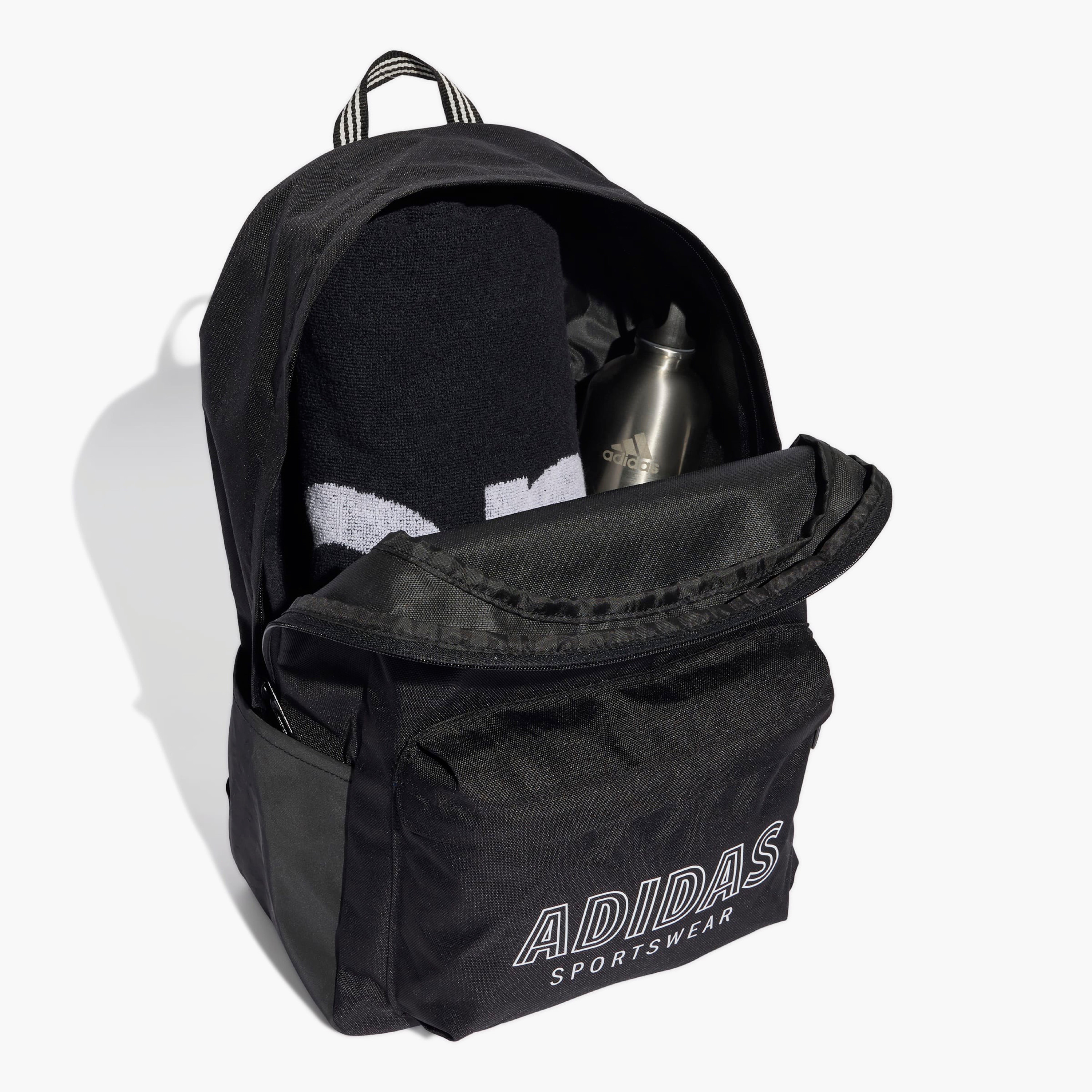 adidas Logo Print School Backpack with Adjustable Shoulder Straps-school-bagsandbackpacks-backpacks-image-3