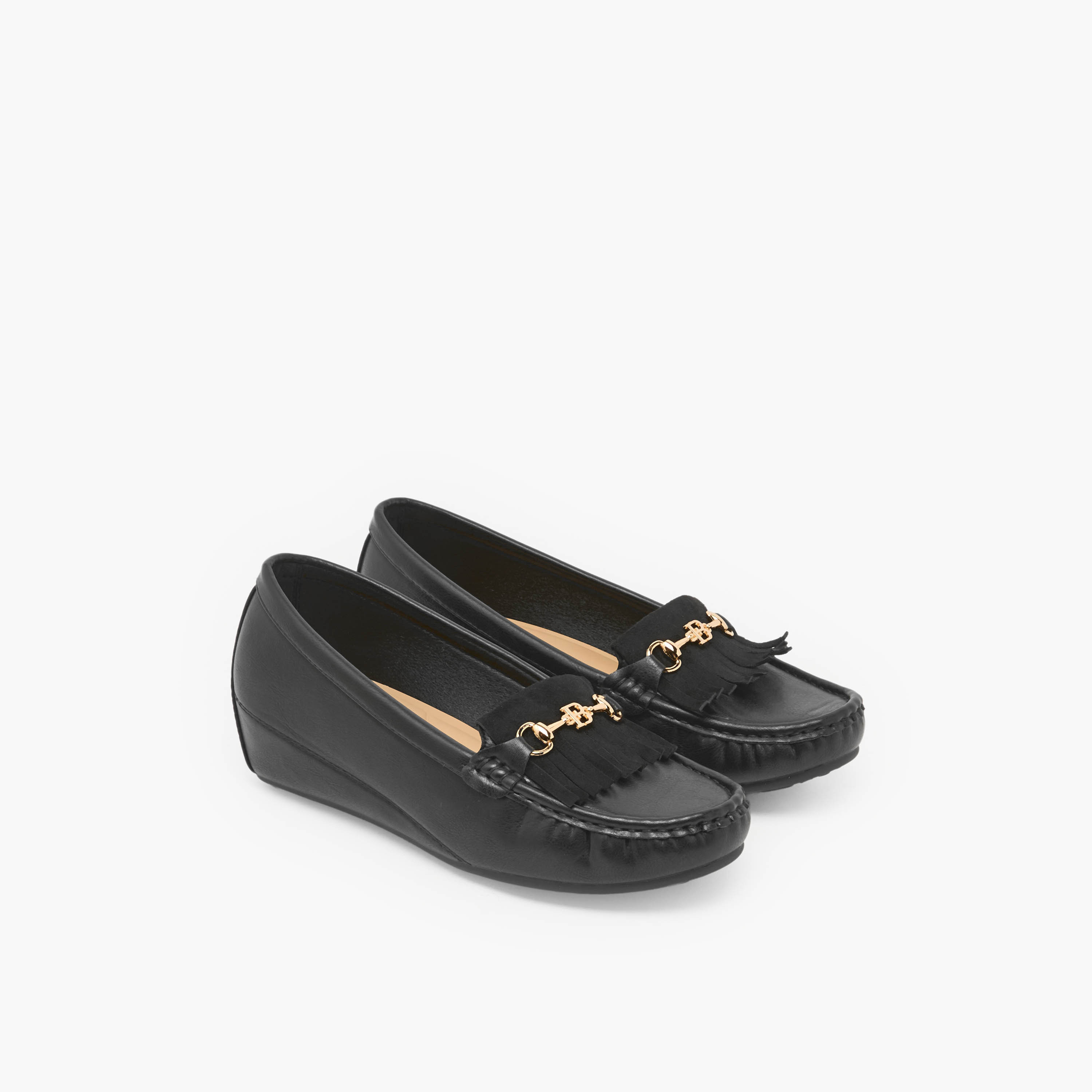 حذاء لوفر نسائي بكعب إسفين وتفاصيل شرابات من فلورا بيلا-women-shoes-heels-image-1