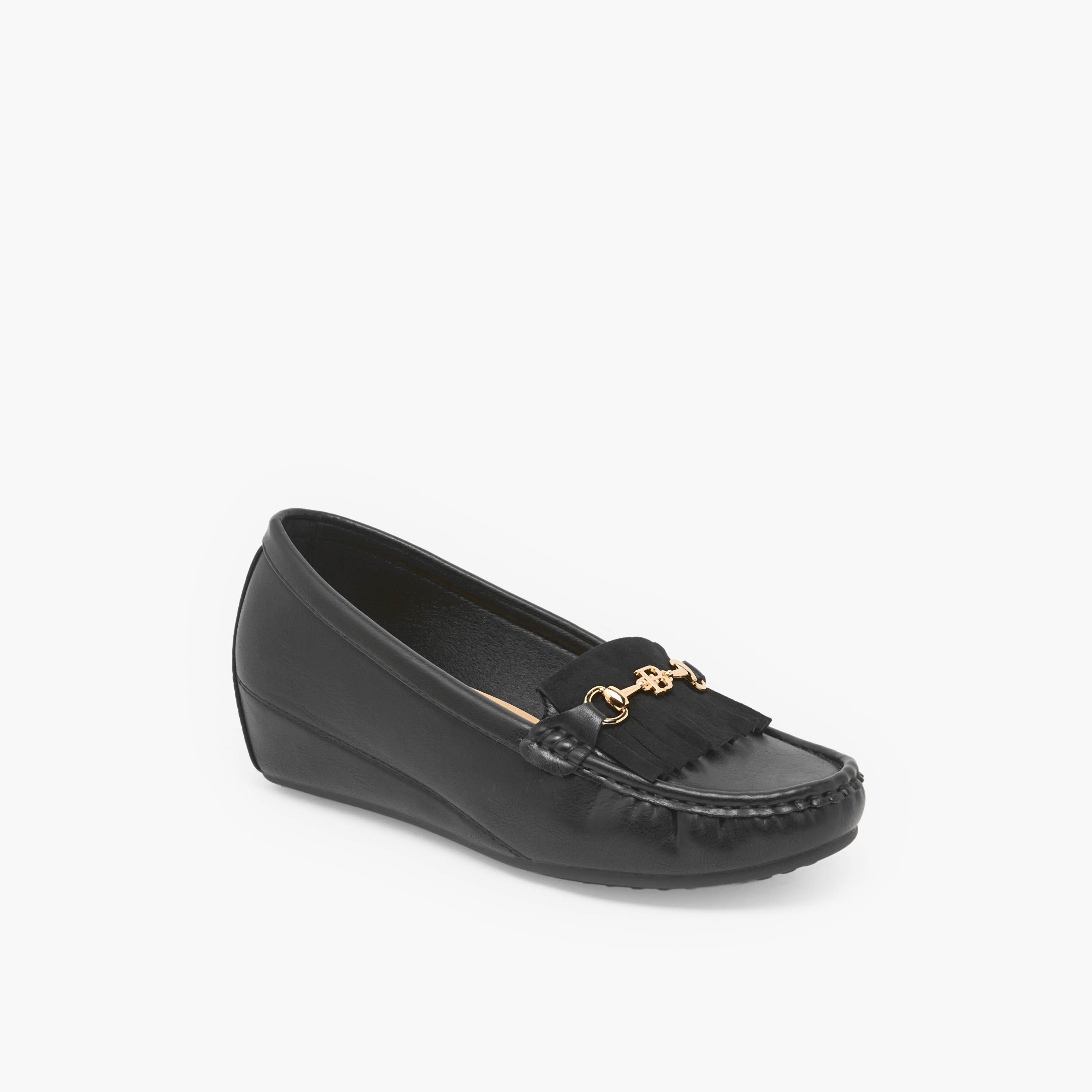 حذاء لوفر نسائي بكعب إسفين وتفاصيل شرابات من فلورا بيلا-women-shoes-heels-image-2
