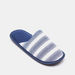 Striped Slip-On Bedroom Slippers-Men%27s Bedrooms Slippers-thumbnailMobile-1