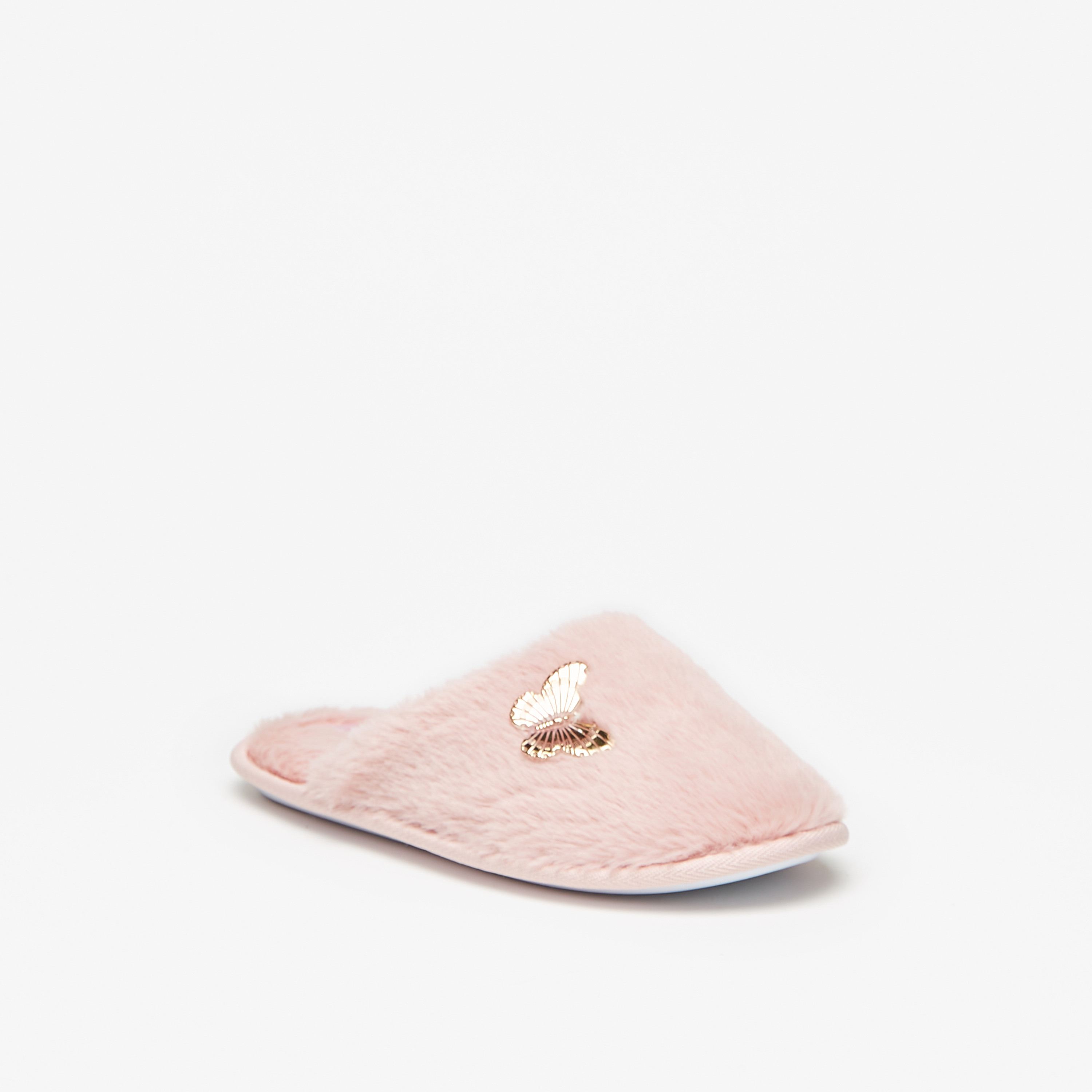 Cozy Butterfly Accent Mule Slip-On Bedroom Slippers-girls-shoes-flipflopsandslides-image-1