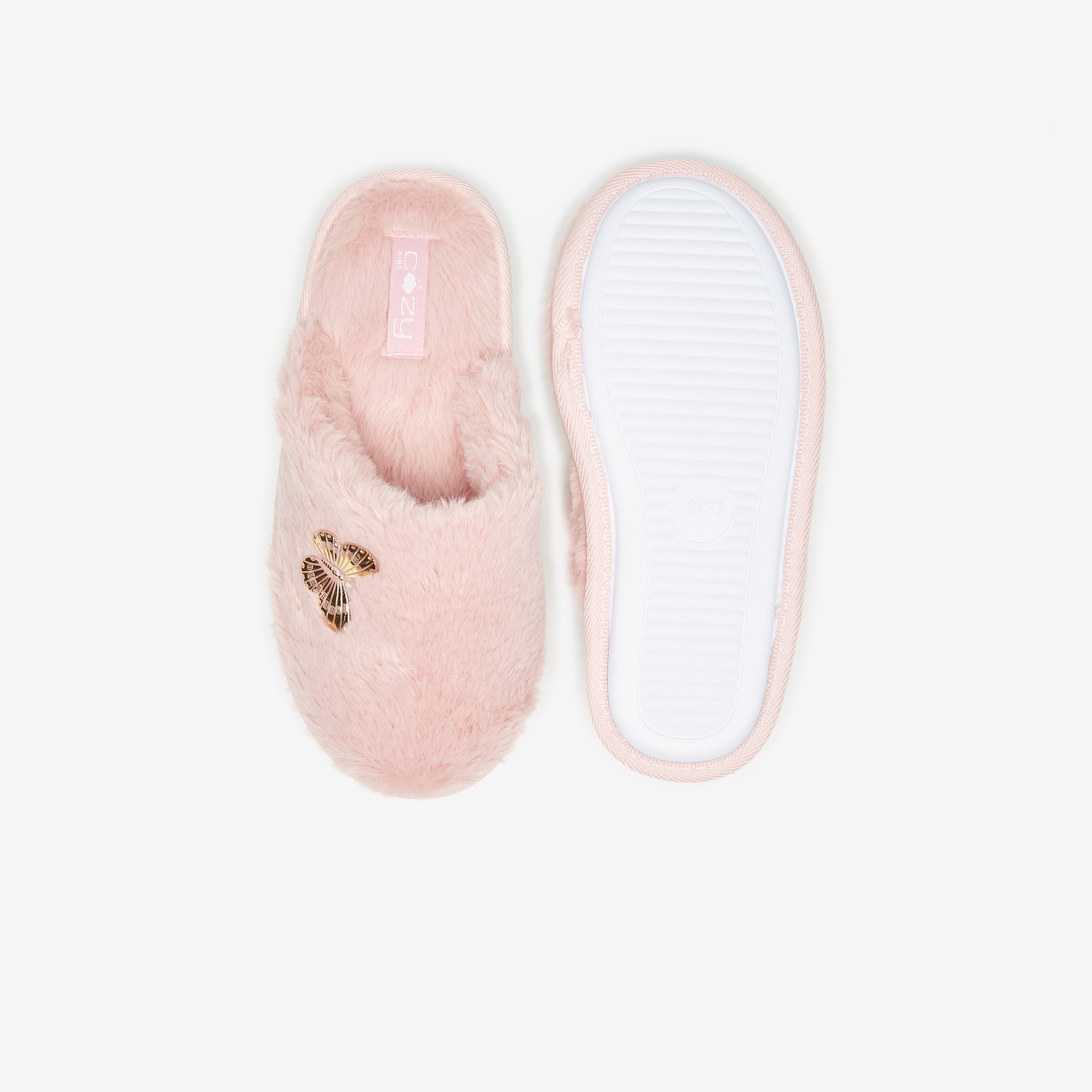 Cozy Butterfly Accent Mule Slip-On Bedroom Slippers-girls-shoes-flipflopsandslides-image-4
