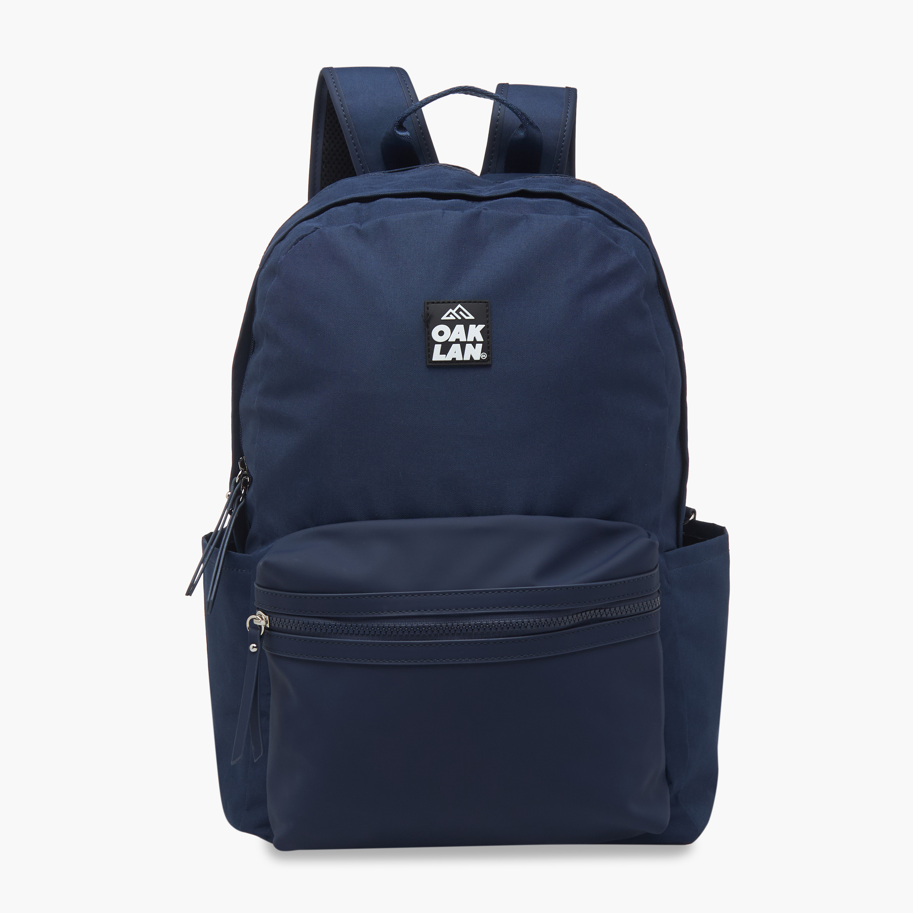 Oaklan by Shoexpress Logo Applique Backpack with Adjustable Straps and Zip Closure - 32x16x43 cm-women-bagsandwallets-backpacks-image-1