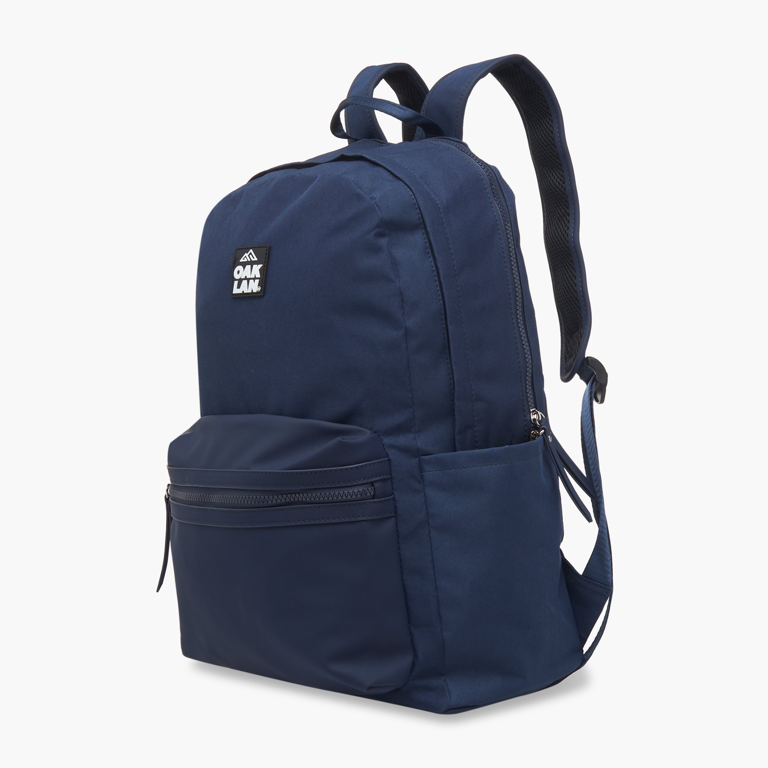 Oaklan by Shoexpress Logo Applique Backpack with Adjustable Straps and Zip Closure - 32x16x43 cm-women-bagsandwallets-backpacks-image-4