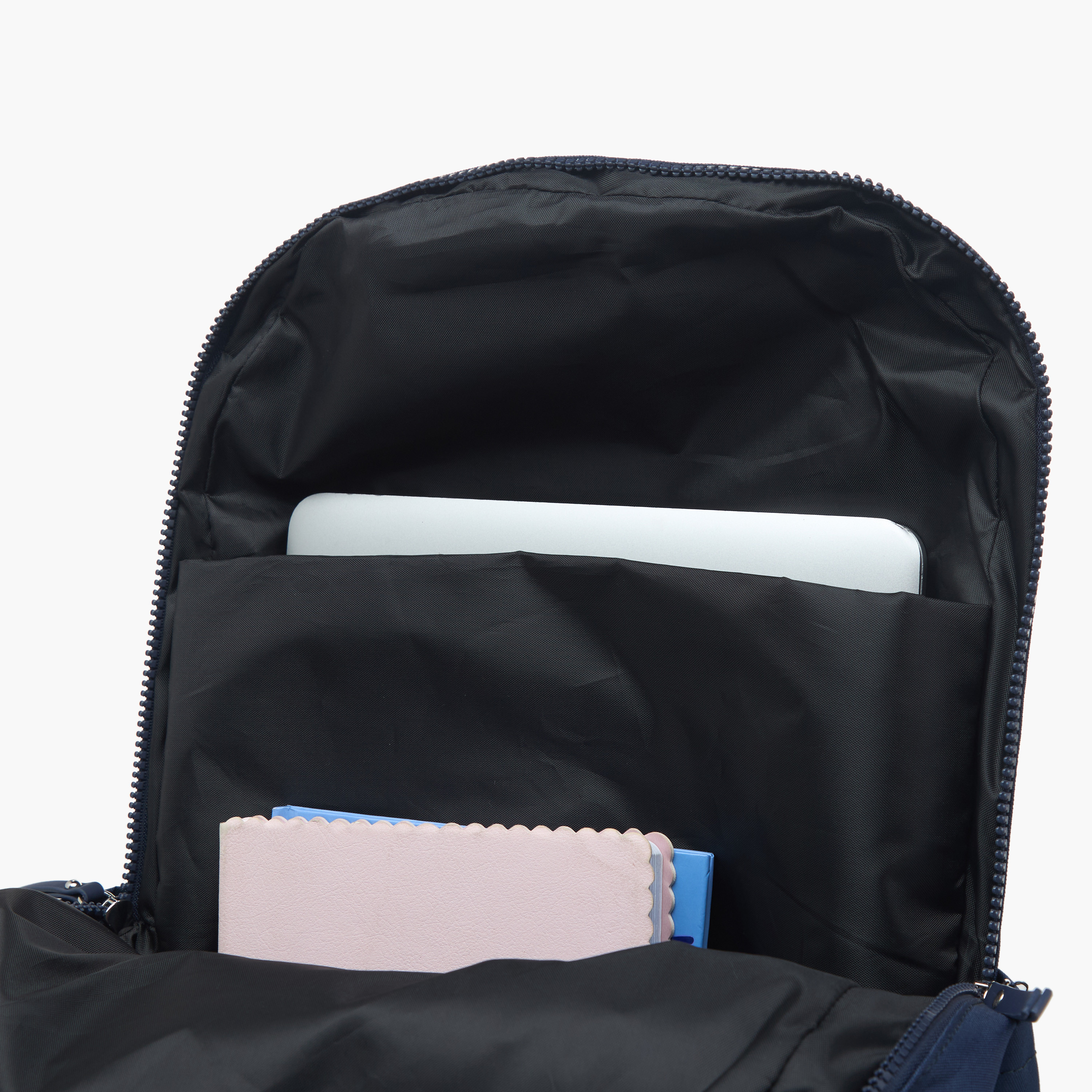 Oaklan by Shoexpress Logo Applique Backpack with Adjustable Straps and Zip Closure - 32x16x43 cm-women-bagsandwallets-backpacks-image-10