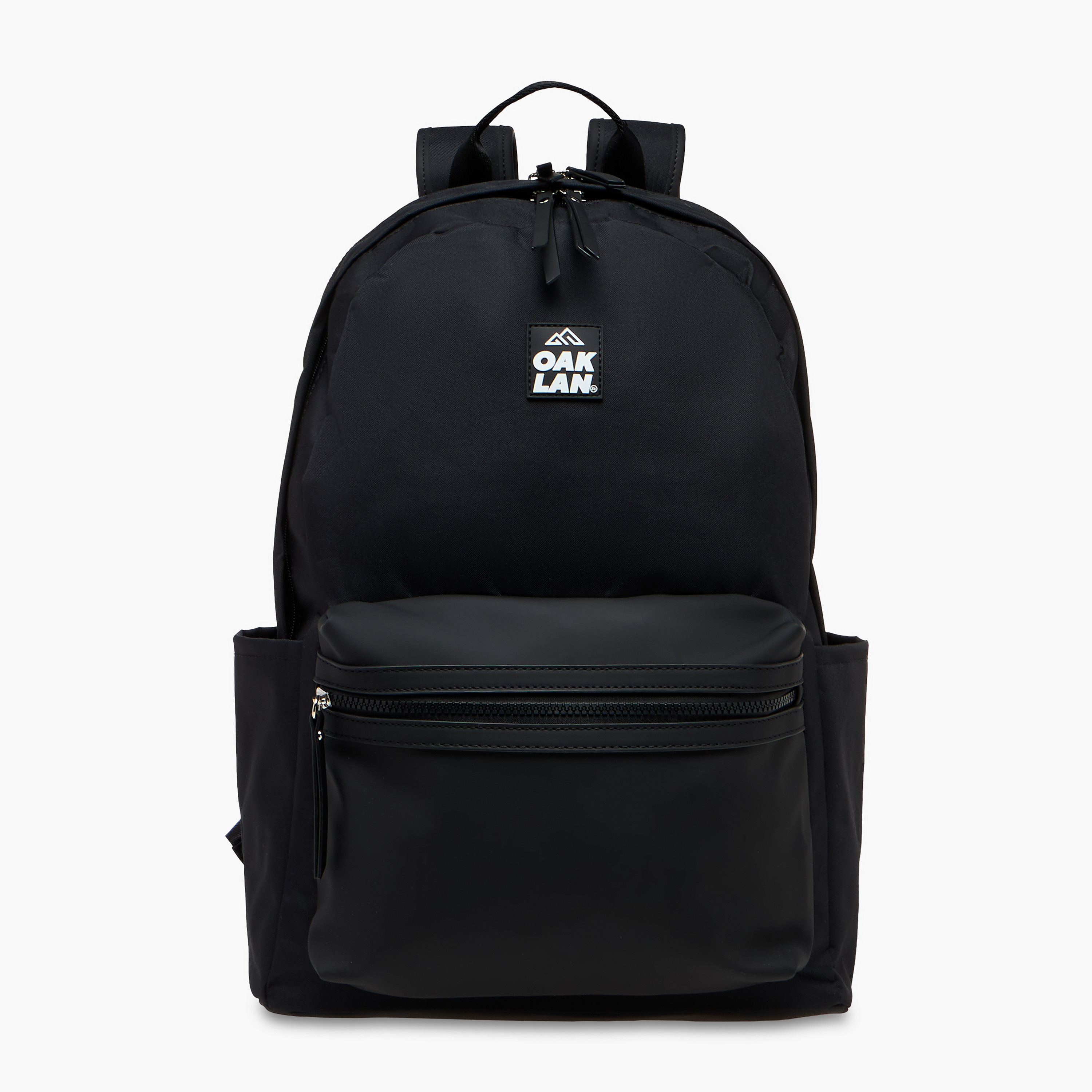 Oaklan by Shoexpress Logo Applique Backpack with Adjustable Straps and Zip Closure - 32x16x43 cm-men-bags-image-1