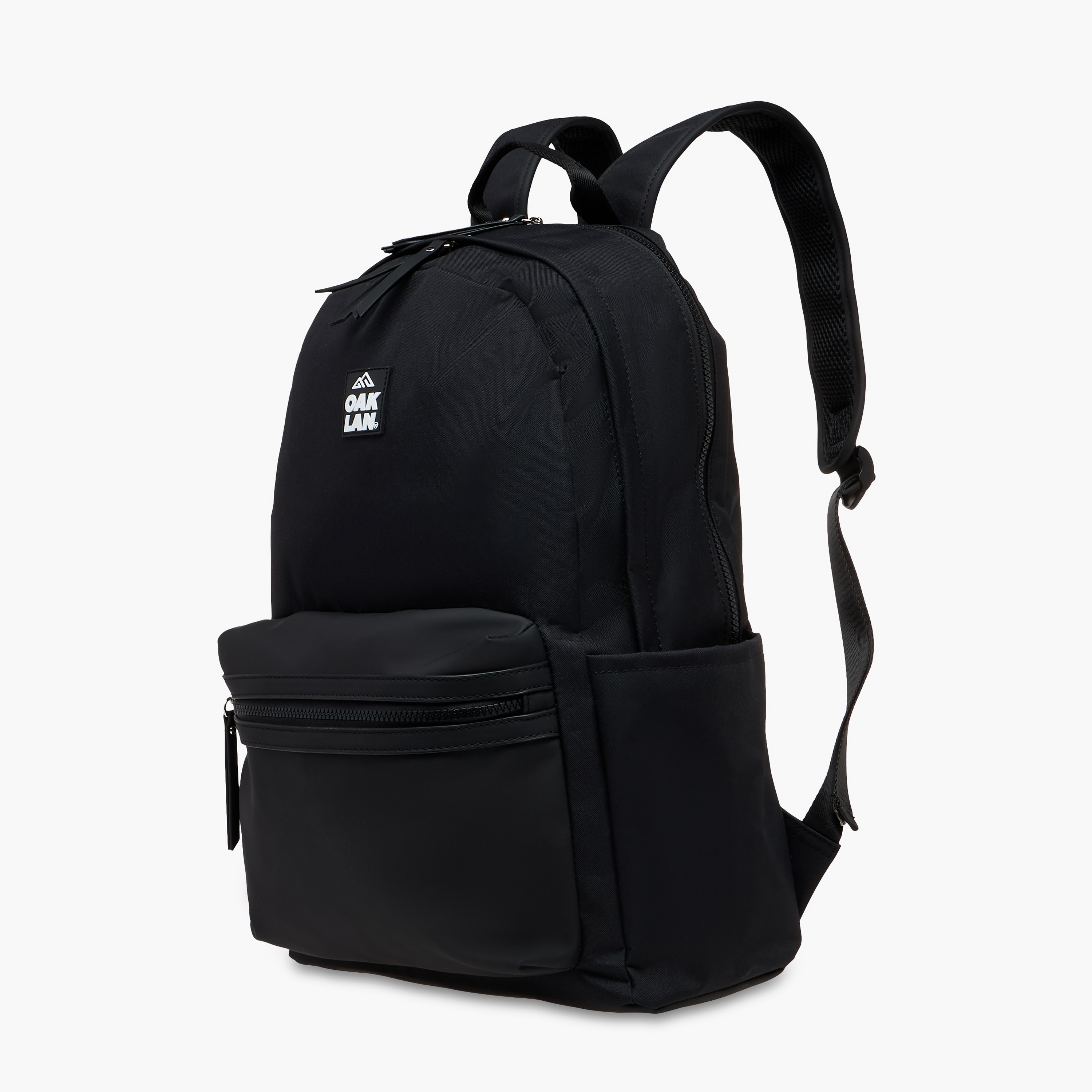 Oaklan by Shoexpress Logo Applique Backpack with Adjustable Straps and Zip Closure - 32x16x43 cm-men-bags-image-2