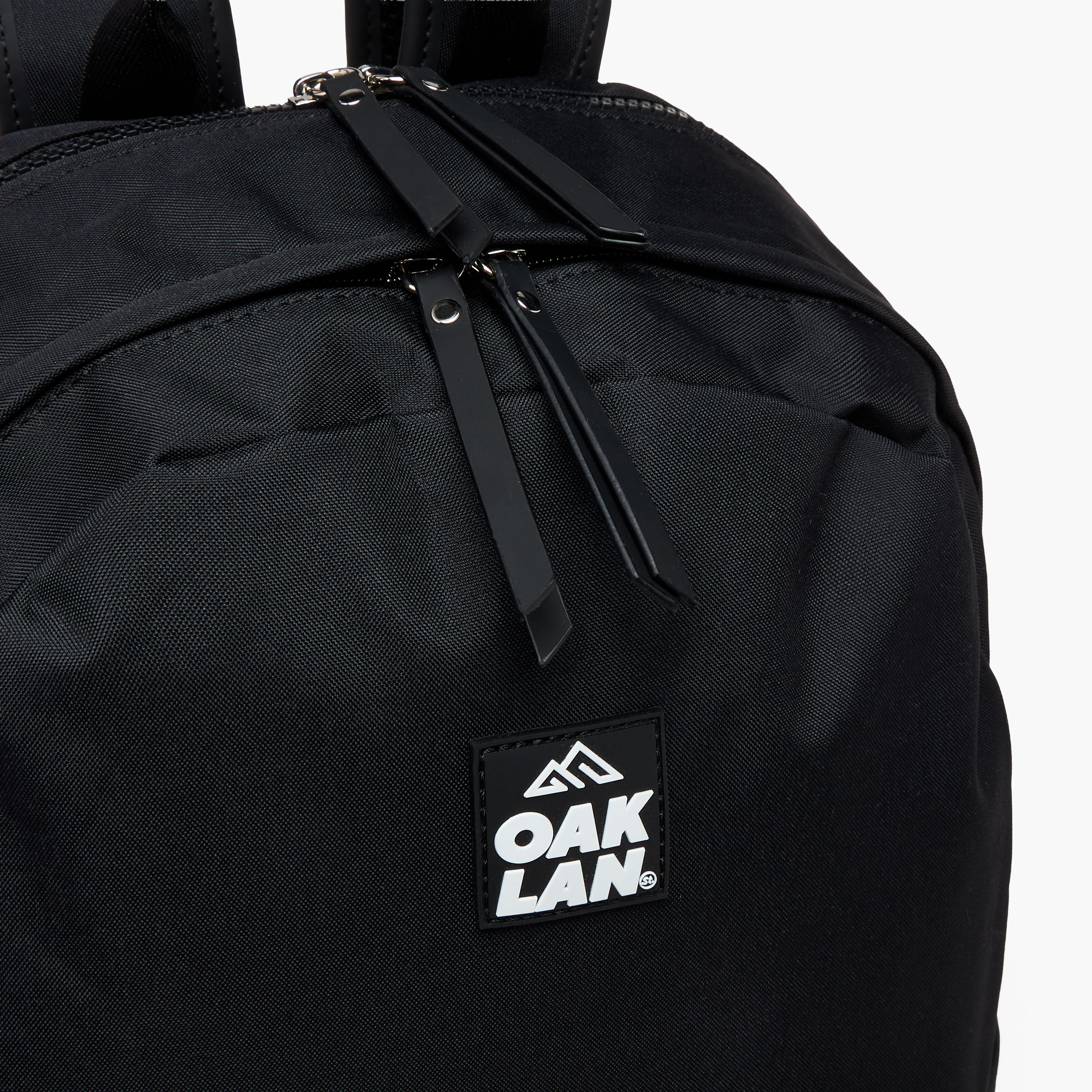 Oaklan by Shoexpress Logo Applique Backpack with Adjustable Straps and Zip Closure - 32x16x43 cm-men-bags-image-4