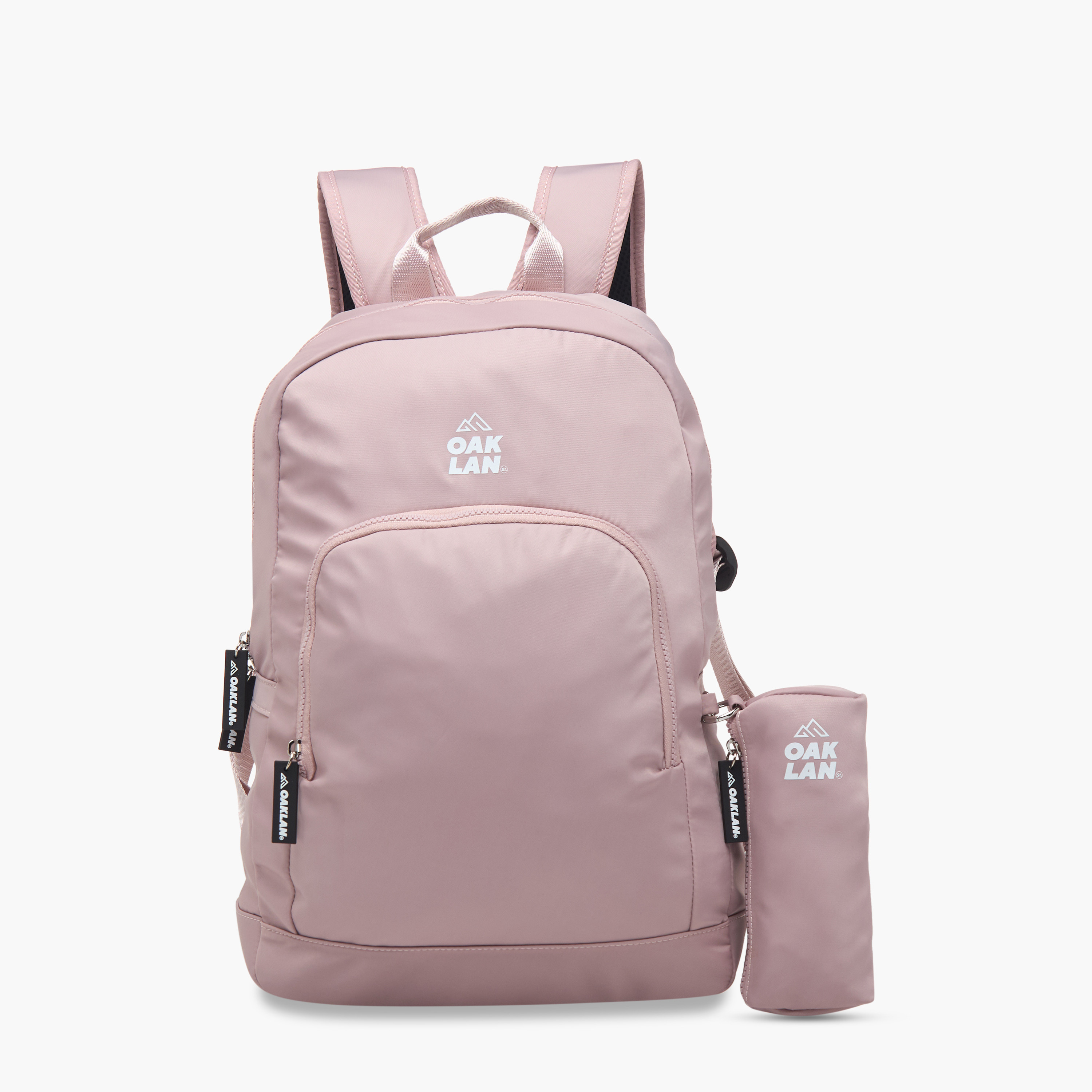 Oaklan by Shoexpress Logo Print School Backpack with Zip Closure and Pouch - 32x13x45 cm-school-bagsandbackpacks-backpacks-image-1