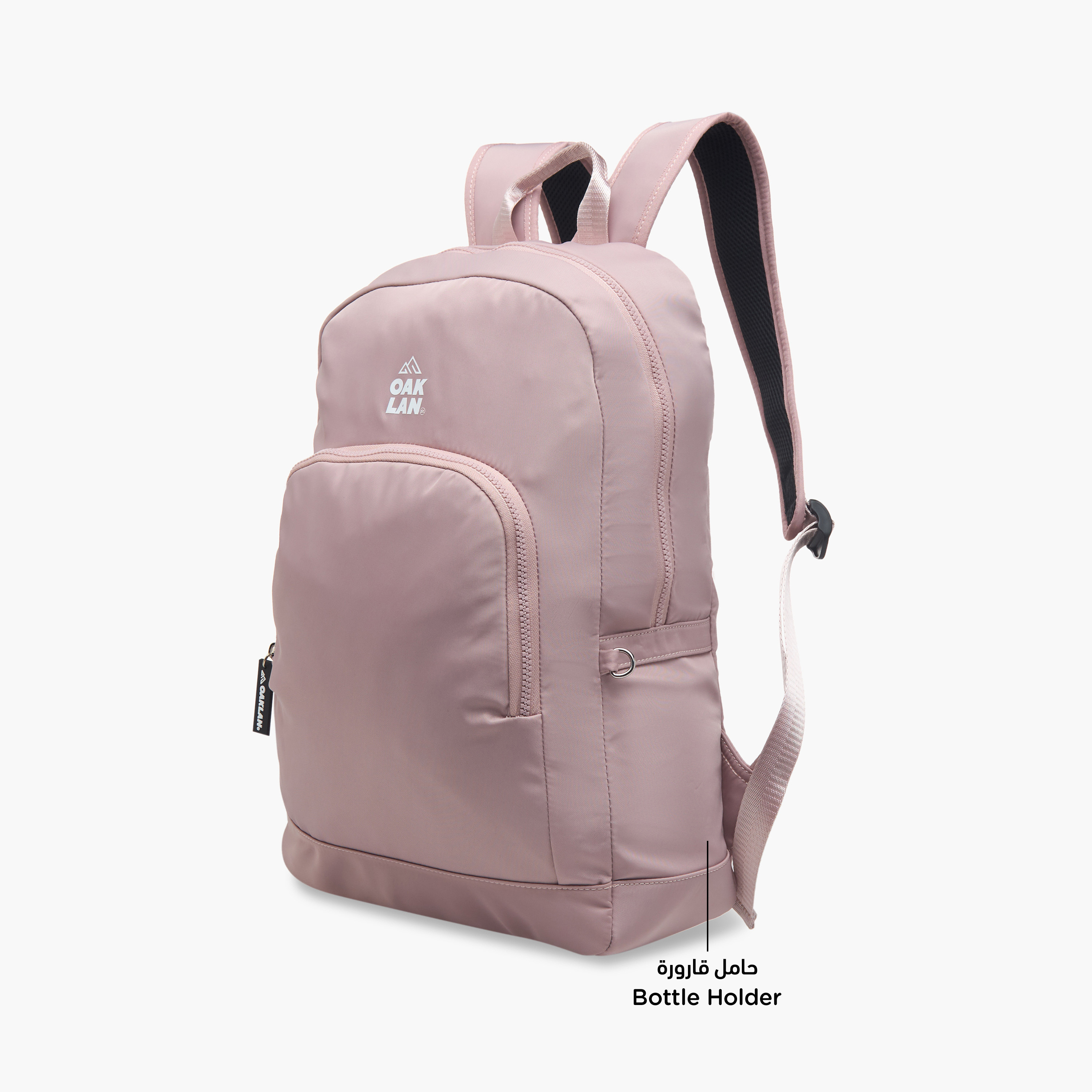 Oaklan by Shoexpress Logo Print School Backpack with Zip Closure and Pouch - 32x13x45 cm-school-bagsandbackpacks-backpacks-image-5