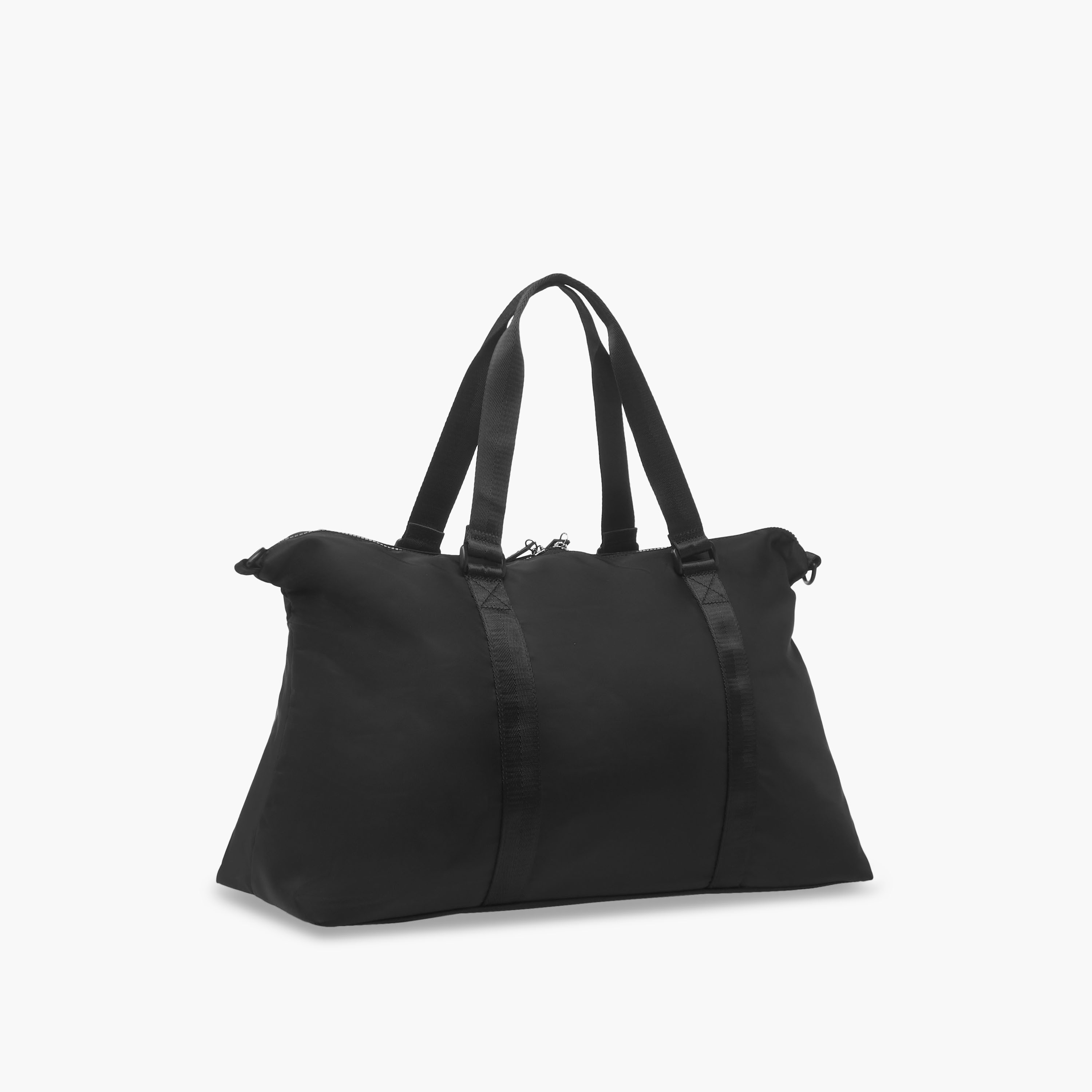 Oaklan by Shoexpress Logo Print Duffle Bag with Double Handles and Zip Closure-women-bagsandwallets-handbags-image-5