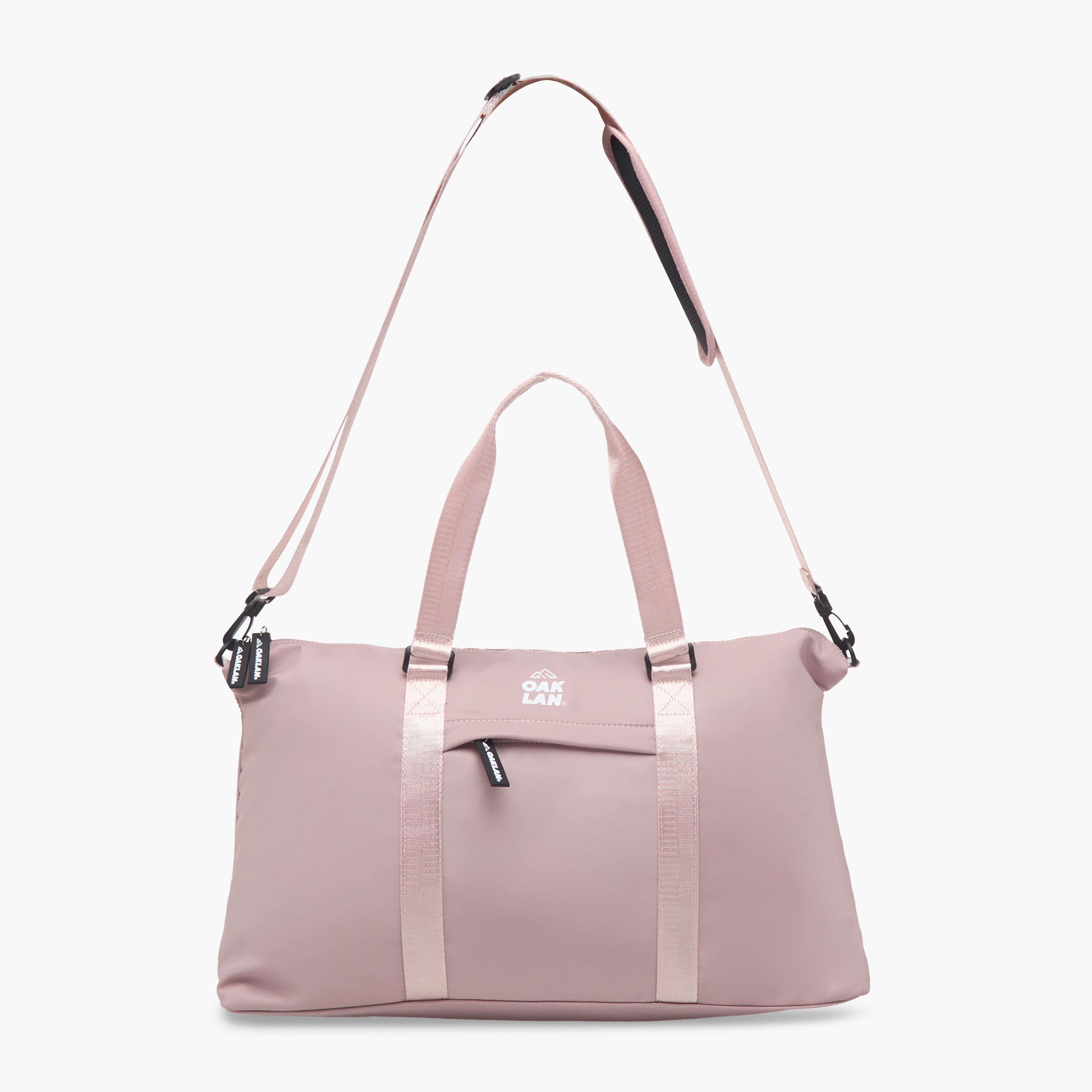 شنطة دافل بمقابض مزدوجة وسحاب إغلاق وطبعات شعار من أوكلان من شو إكسبريس-women-bagsandwallets-handbags-image-4