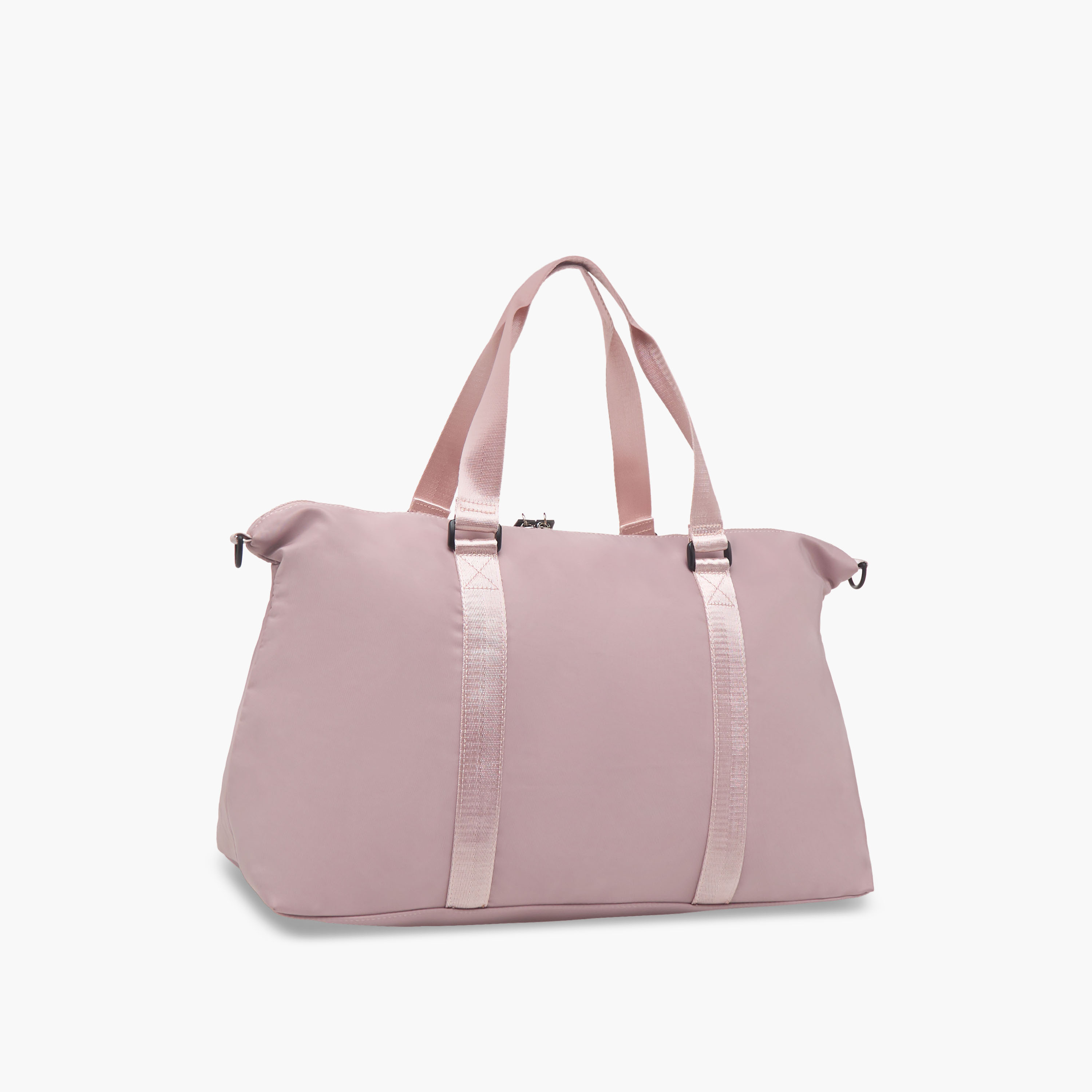شنطة دافل بمقابض مزدوجة وسحاب إغلاق وطبعات شعار من أوكلان من شو إكسبريس-women-bagsandwallets-handbags-image-5