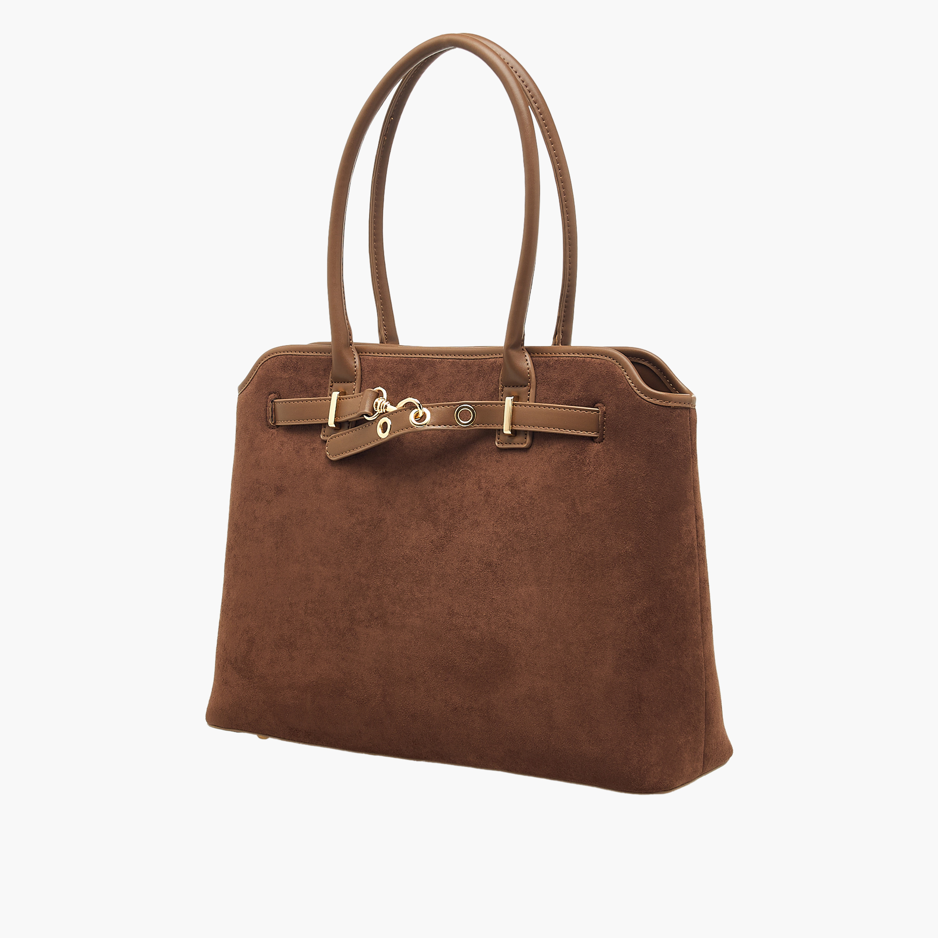 Flora Bella Solid Tote Bag with Double Handles and Zip Closure-women-bagsandwallets-handbags-image-3