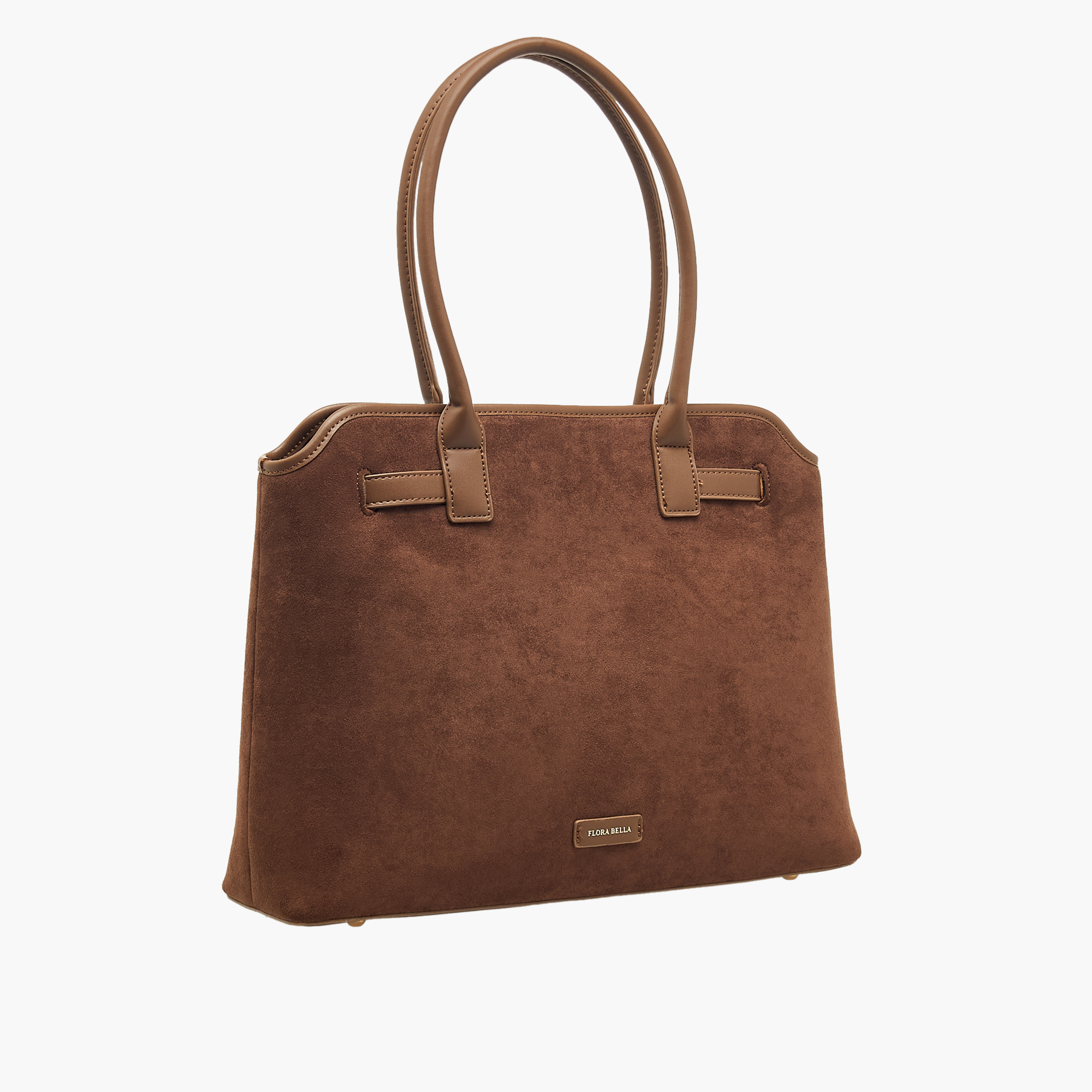 Flora Bella Solid Tote Bag with Double Handles and Zip Closure-women-bagsandwallets-handbags-image-4